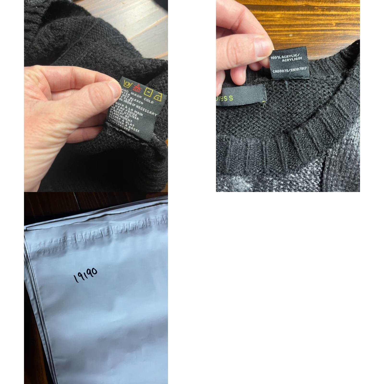 Vintage Press Sweater, Women's Small, Black, Pullover, Round Neck, Regular Fit, Casual, Long Sleeve, Sweatshirt? Size S / US 4 / IT 40 - 8 Thumbnail