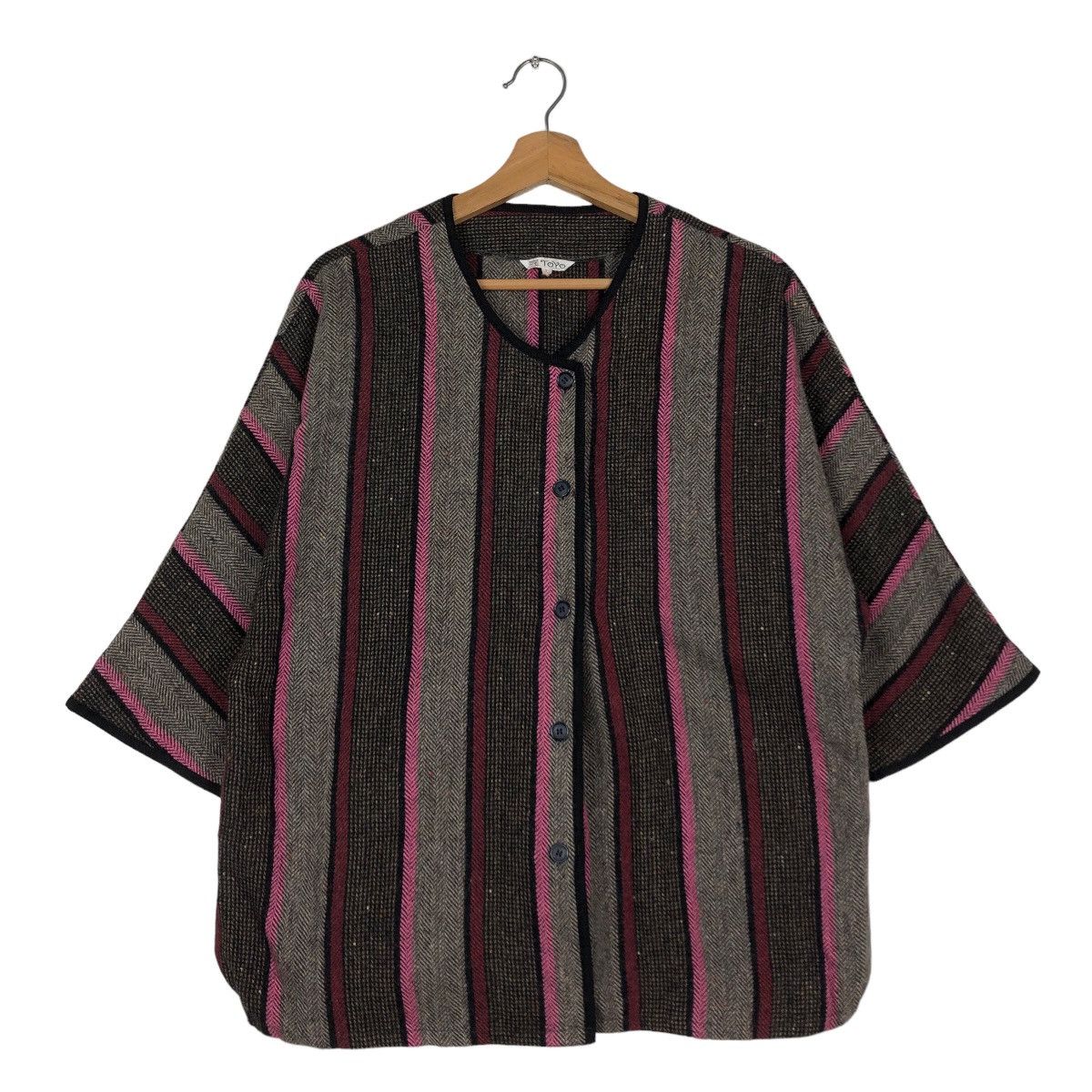 Japanese Brand 🔥Vintage Striped Jacket Hoodie Toyo Japan Inspire Kapital Size US M / EU 48-50 / 2 - 1 Thumbnail