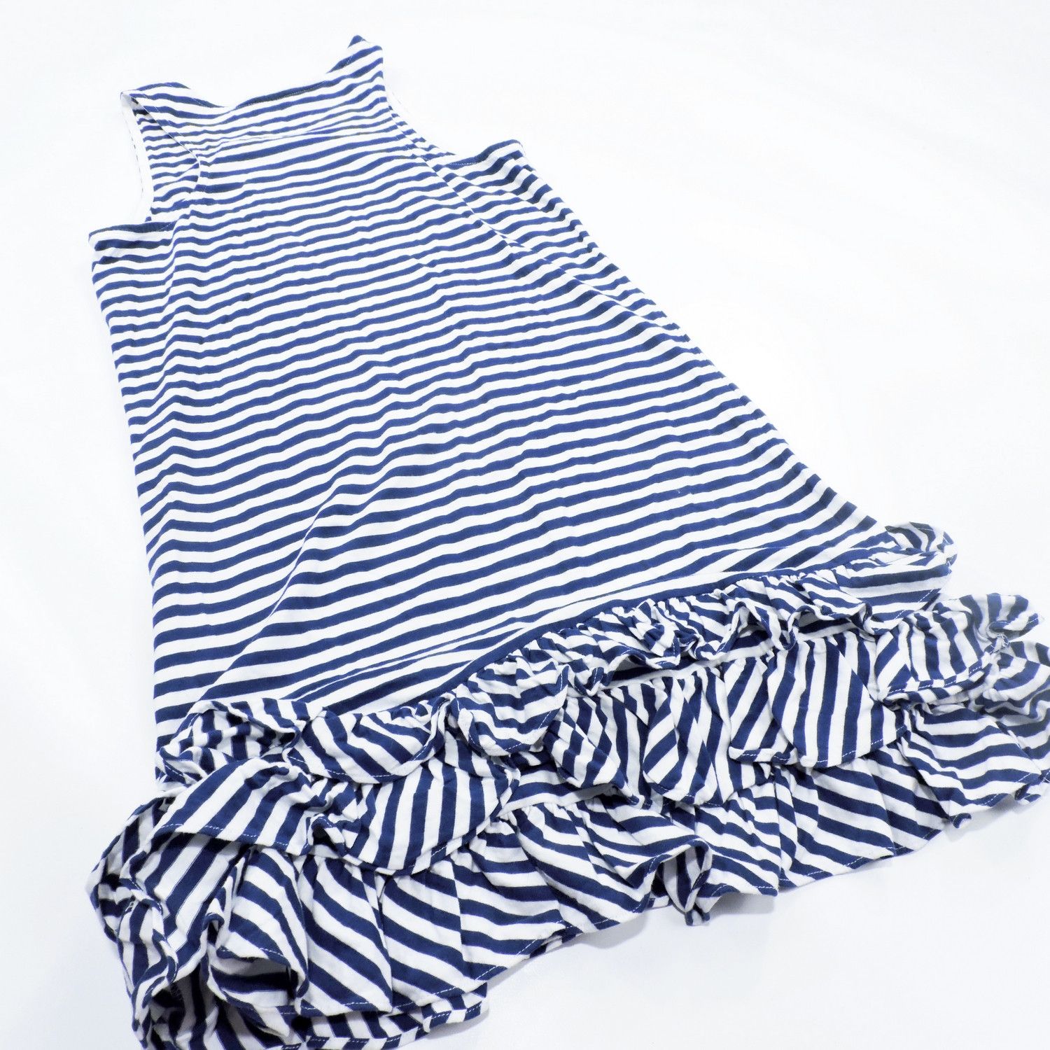 Polo Ralph Lauren POLO RALPH LAUREN GIRLS BLUE/WHITE STRIPED SLEEVELESS DRESS Size XL / US 12-14 / IT 48-50 - 13 Thumbnail