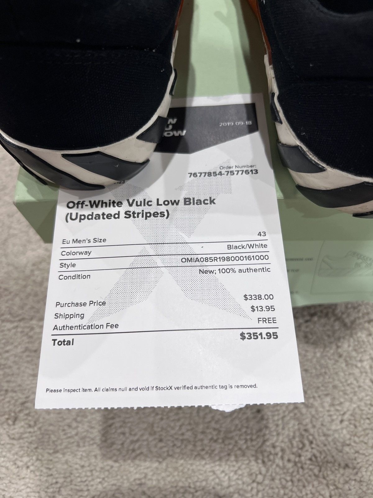 Off-White Off White Sneakers VULC Low Top black/white Size US 9.5 / EU 42-43 - 6 Thumbnail