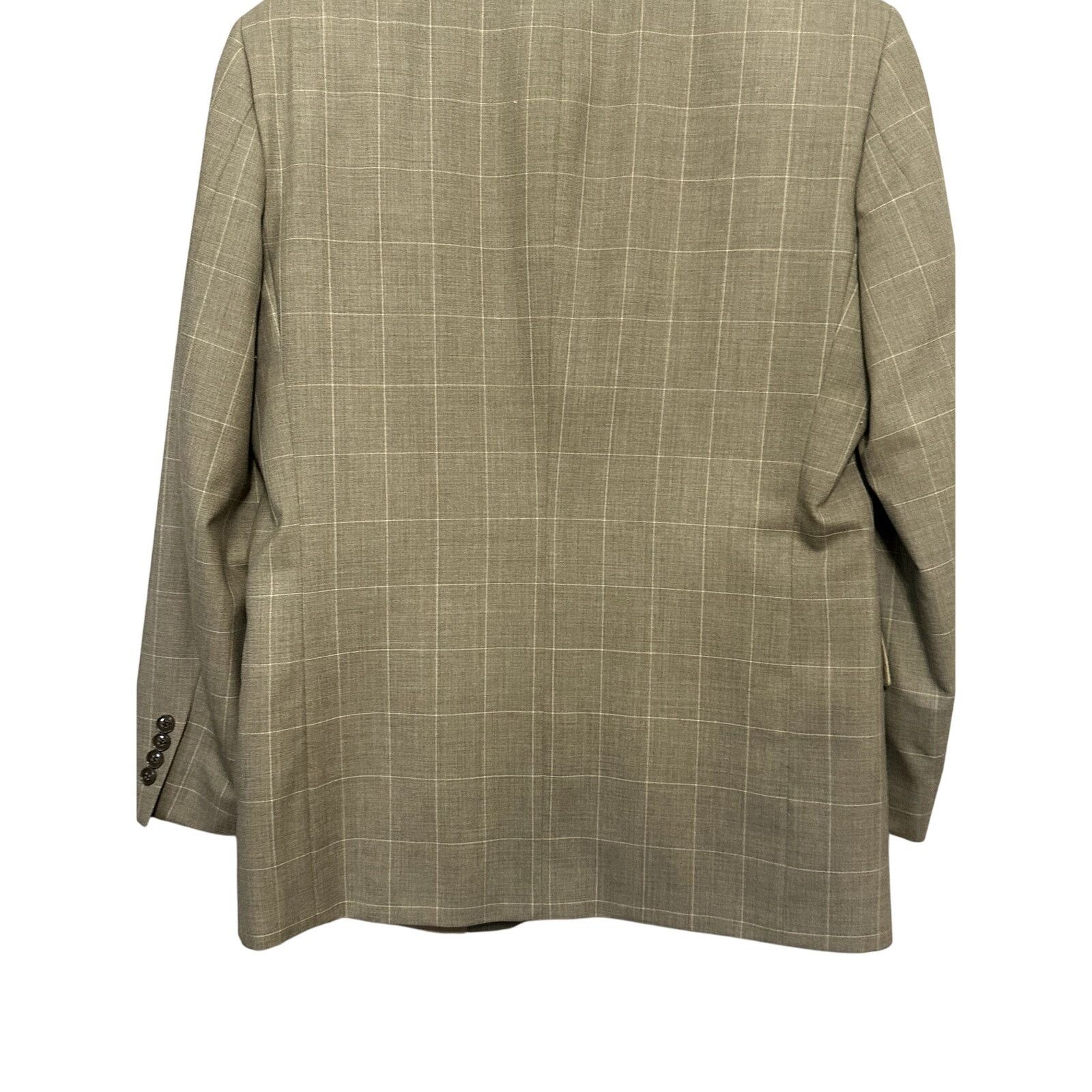 Evan Picone Evan Picone Suit Coat Window Pane Long Sleeves Brown M 44R Size 44R - 6 Thumbnail