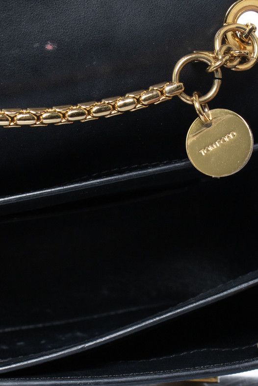Tom Ford Tom Ford, Black grained leather Sienna bag Size ONE SIZE - 6 Thumbnail