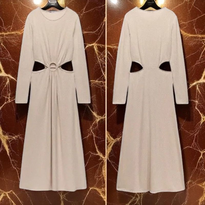Zara NWT Zara Cut Off Soft MIDI Stretchy Dress Cream - Size Small Size S / US 4 / IT 40 - 4 Thumbnail