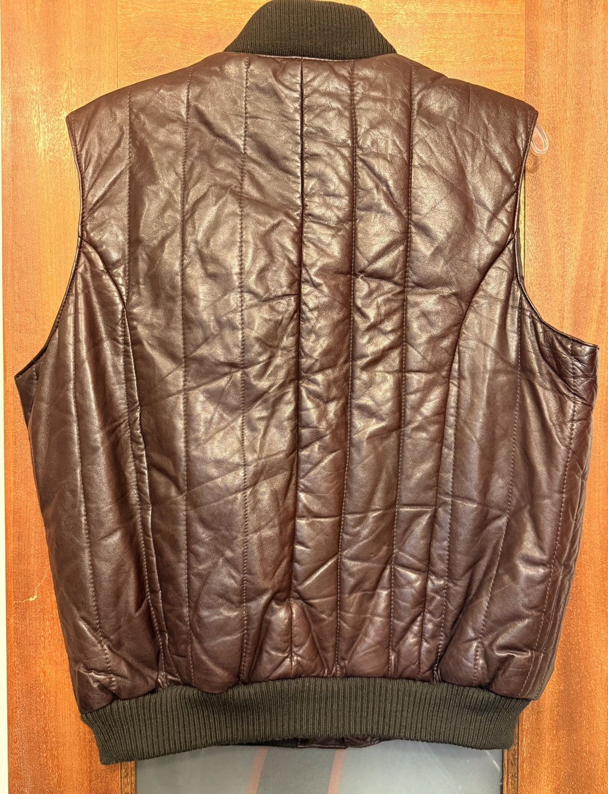 Other Gabrielle of NY Men’s VINTAGE Chocolate Brown Leather Vest Size US XL / EU 56 / 4 - 9 Thumbnail