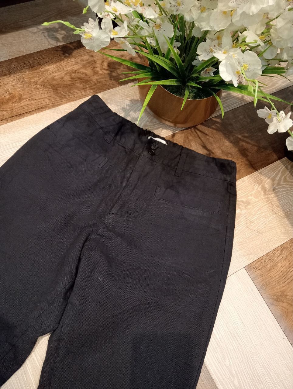 Issey Miyake ISSEY MIYAKE PLANTATION COTTON PANTS - SIZE S BLACK Size 28" / US 6 / IT 42 - 4 Thumbnail