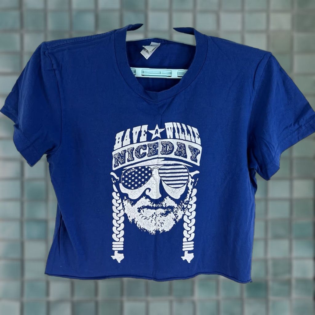 American Apparel American Apparel Graphic Cropped T-Shirt Womens Size L Blue Astro Boy Beach Music Retro Size L / US 10 / IT 46 - 1 Thumbnail