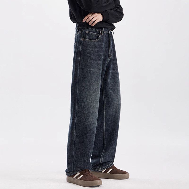 Japanese Brand Men's retro loose wide-leg versatile jeans Size US 32 / EU 48 - 3 Thumbnail