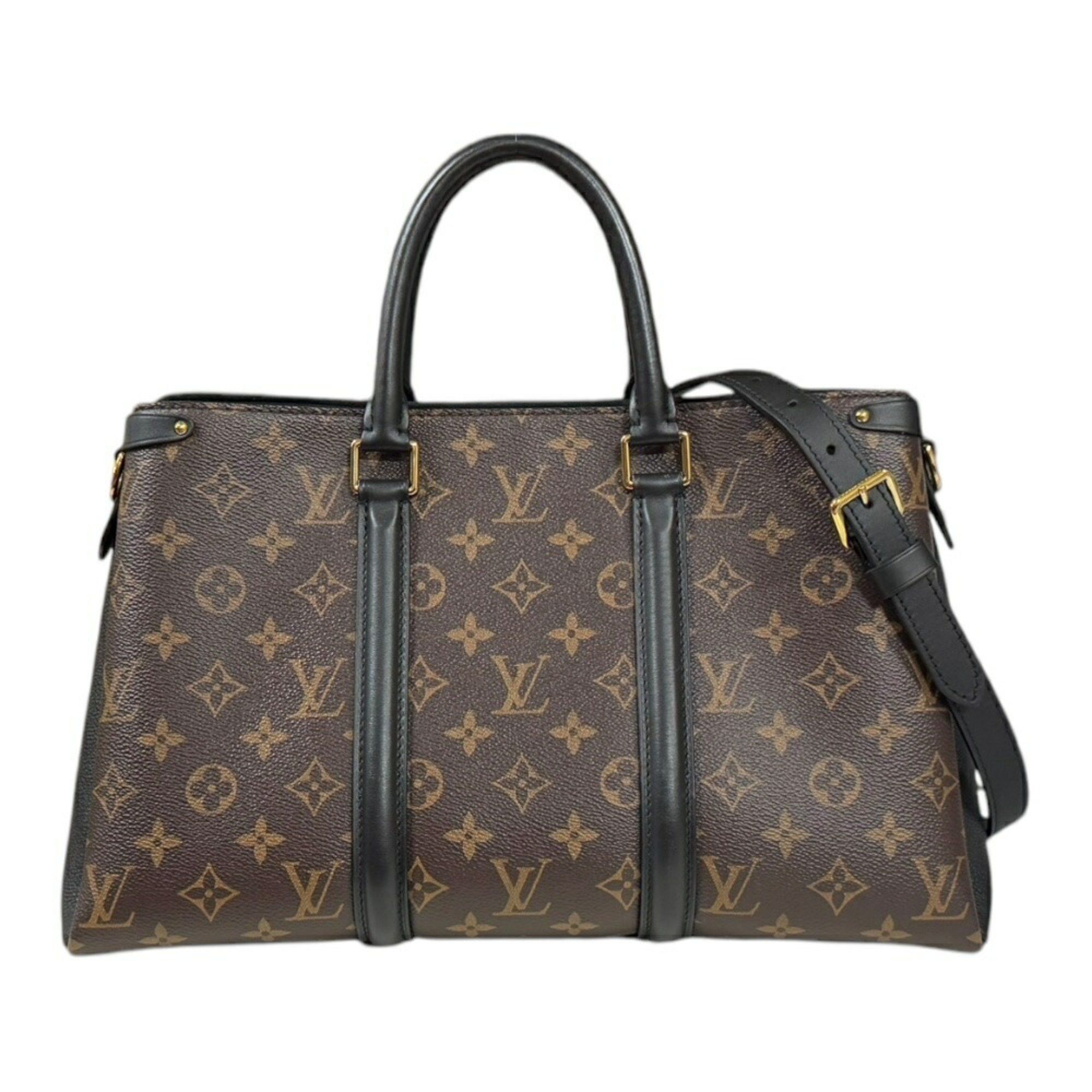 Louis Vuitton Soufflot Nv Mm Monogram Shoulder Bag Canvas M44817 Brown Women's Louis Vuitton 2Way in Black