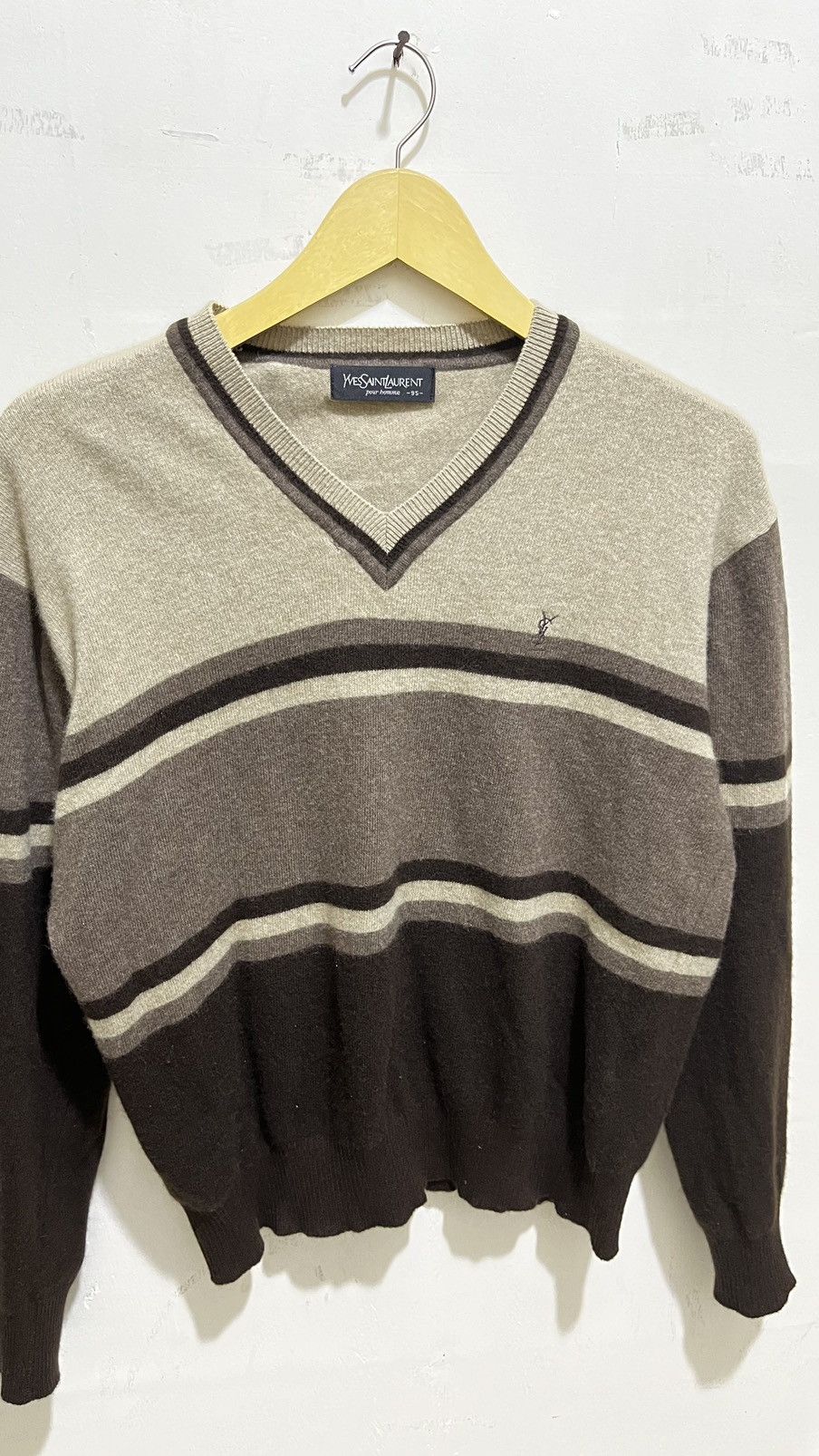 Designer × Vintage × Yves Saint Laurent vintage yvest saint laurent knit sweater Size US M / EU 48-50 / 2 - 2 Thumbnail