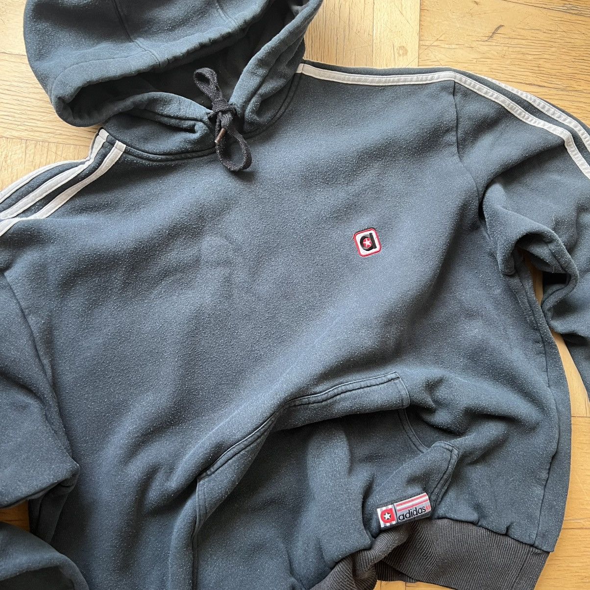 Adidas × Vintage Blue Vintage Hoodie Adidas Y2K Size US L / EU 52-54 / 3 - 2 Thumbnail