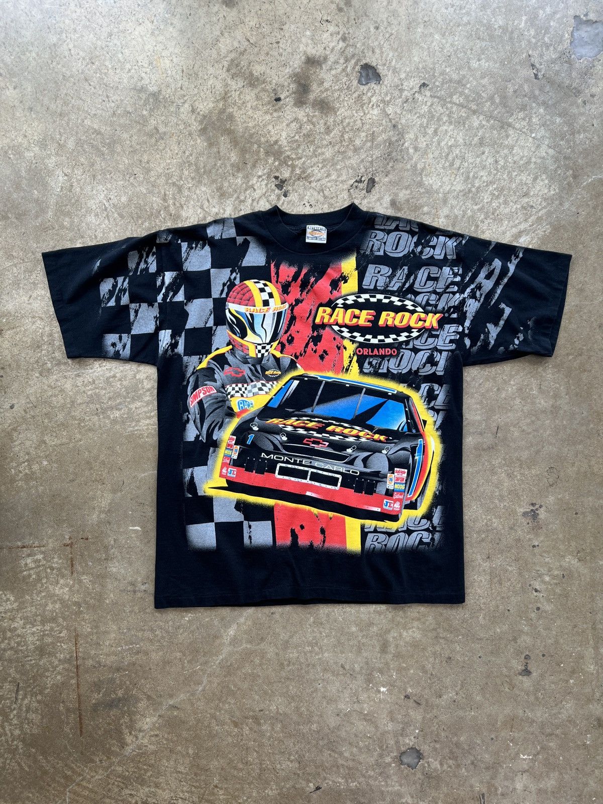 NASCAR Vintage AOP Race Rock Monte Carlo Shake the Earth Tee XL Size US XL / EU 56 / 4 - 2 Thumbnail