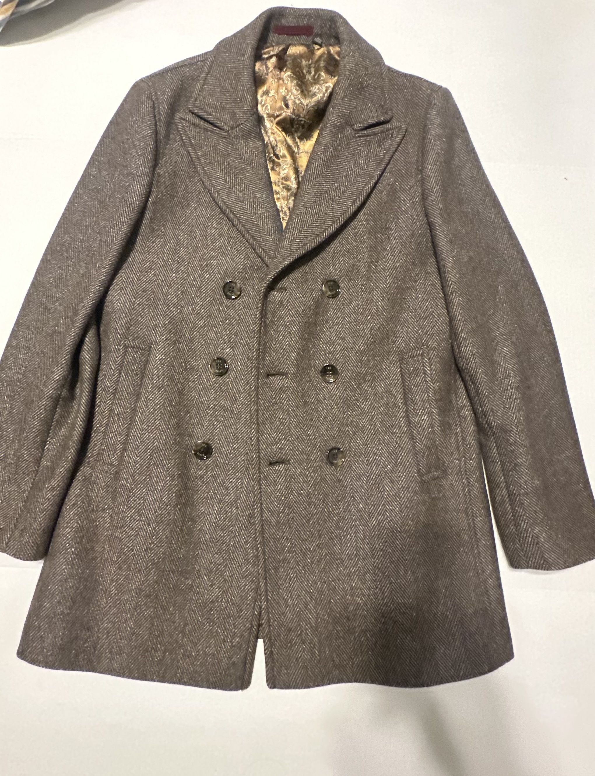 Ted Baker Herringbone Italian wool coat. Size US M / EU 48-50 / 2 - 1 Thumbnail