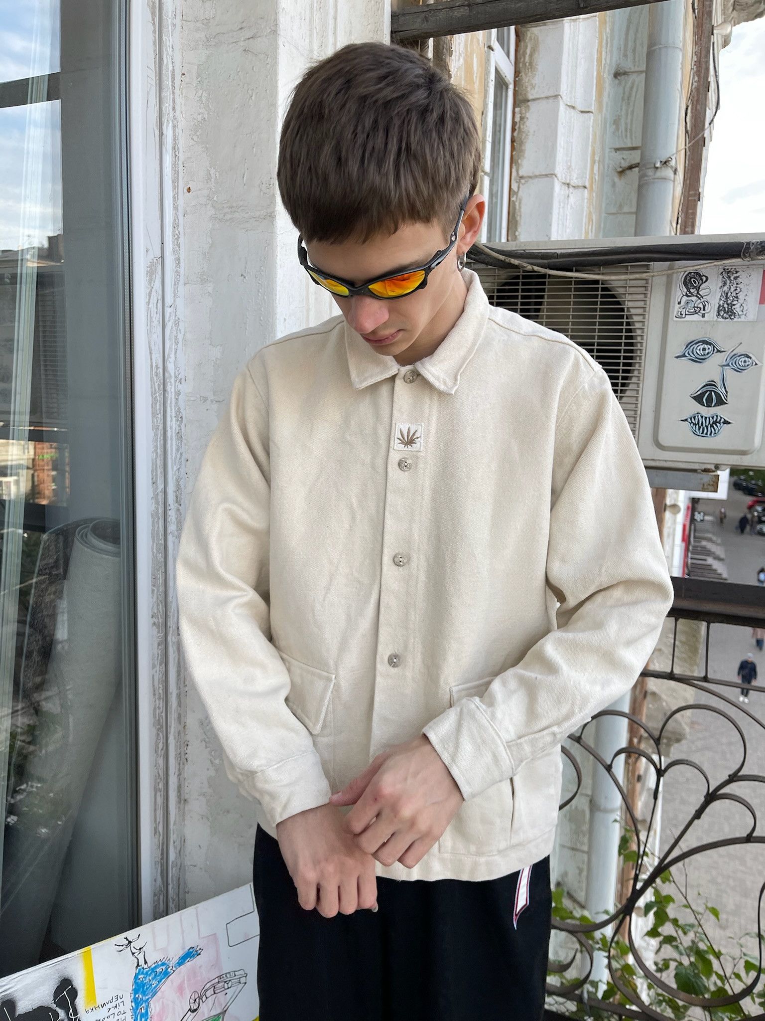Vintage Vintage 90s Hemp Weed Logo work chore Jacket Size US M / EU 48-50 / 2 - 6 Thumbnail