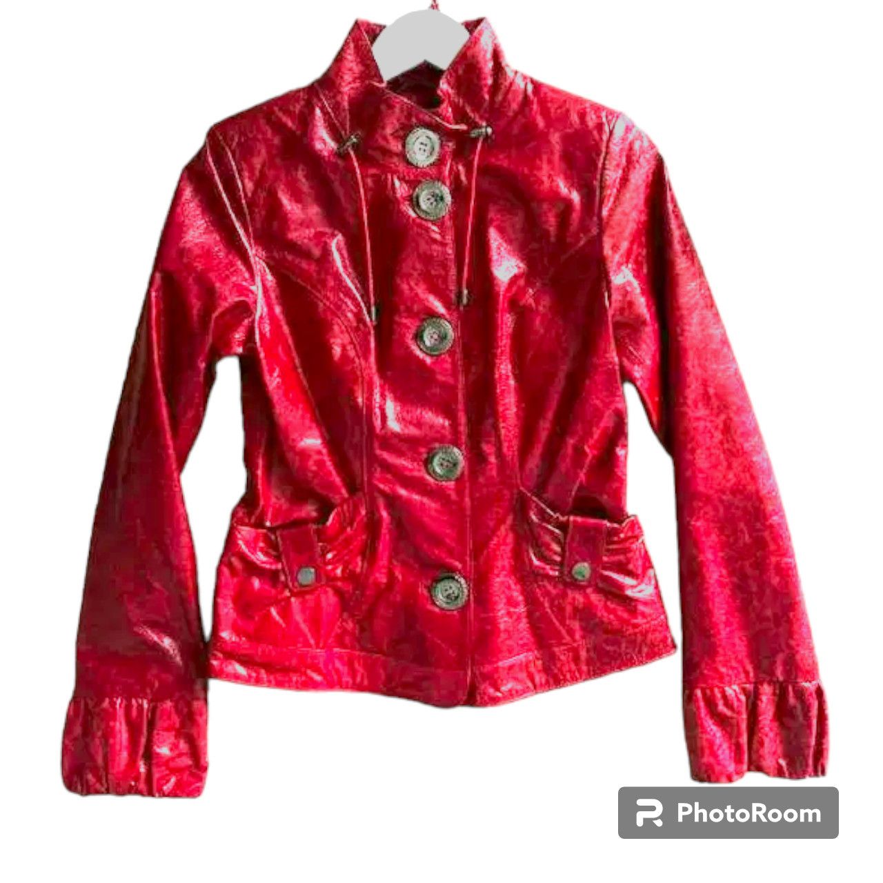 image of Avant Garde Red Leather Jacket Size Xs, Women's