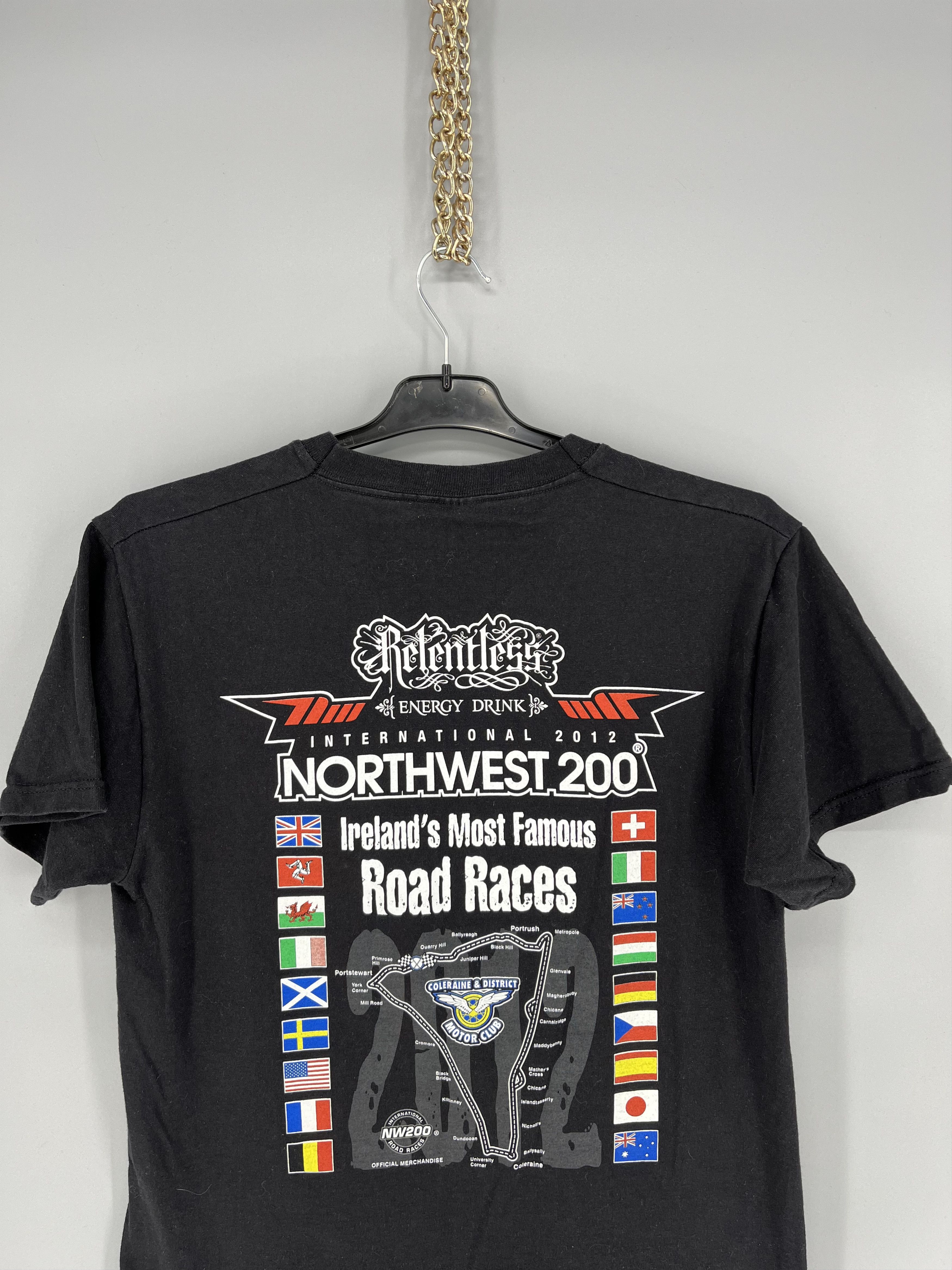 Vintage Vintage 2012 North West 200 Road Racer Honda Moto Black Tee Size US M / EU 48-50 / 2 - 9 Thumbnail