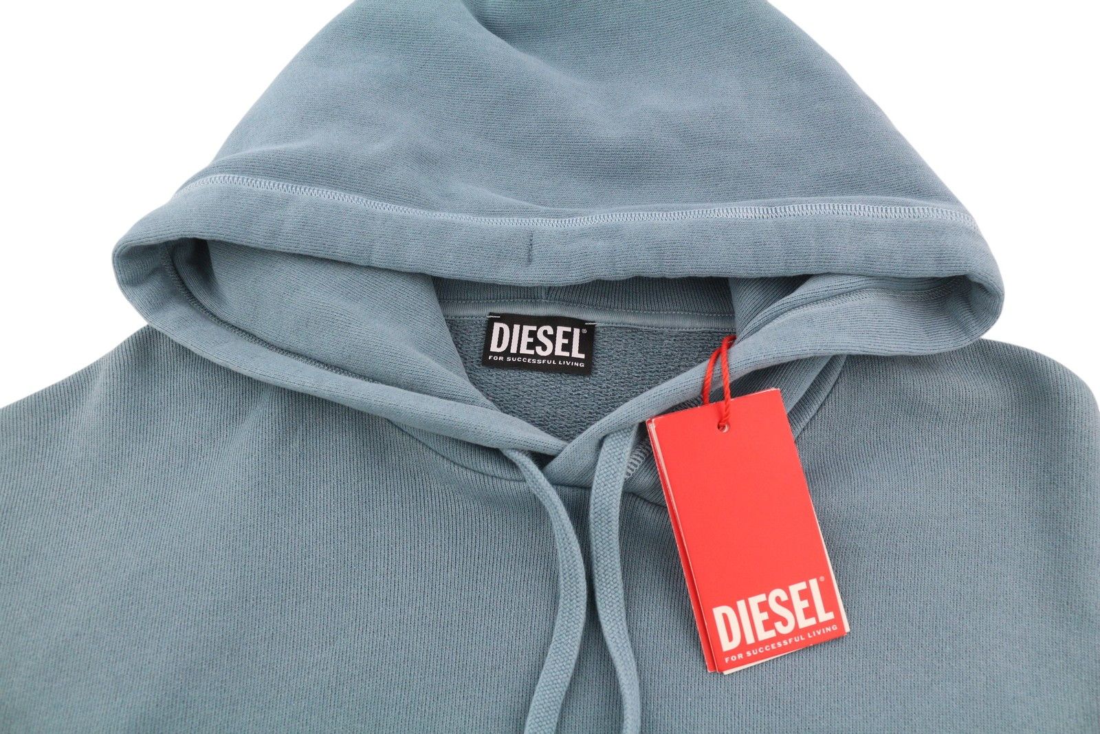 Diesel S-UMMER-C1 2XL Washed Blue Logo Hoodie 41040 Size US XXL / EU 58 / 5 - 4 Thumbnail