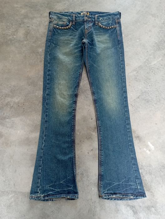 If Six Was Nine Flare Jeans Japanese Punk Sly Low Rise Jeans | Grailed