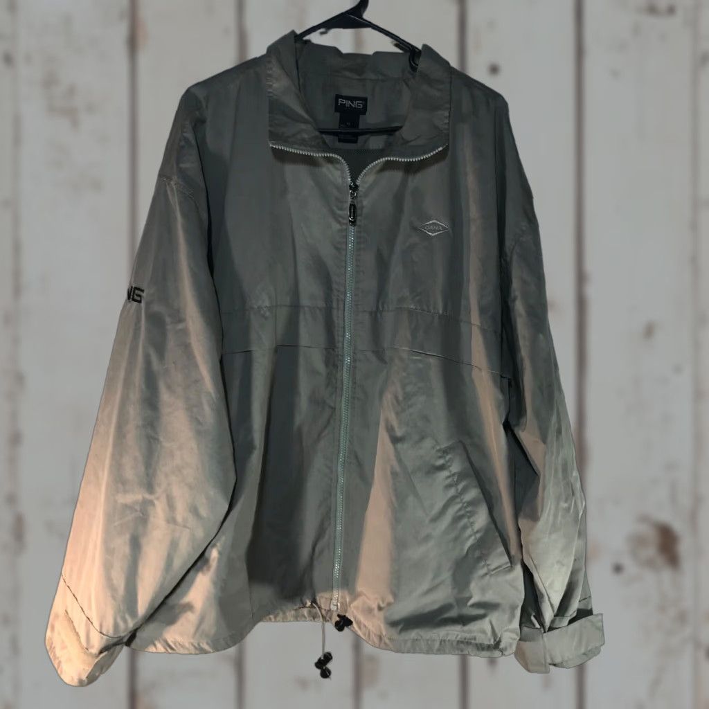 Vintage VINTAGE Ping Windbreaker Jacket Mens XL Beige Softshell Casual Outdoor Spring Fall Size US XL / EU 56 / 4 - 1 Thumbnail