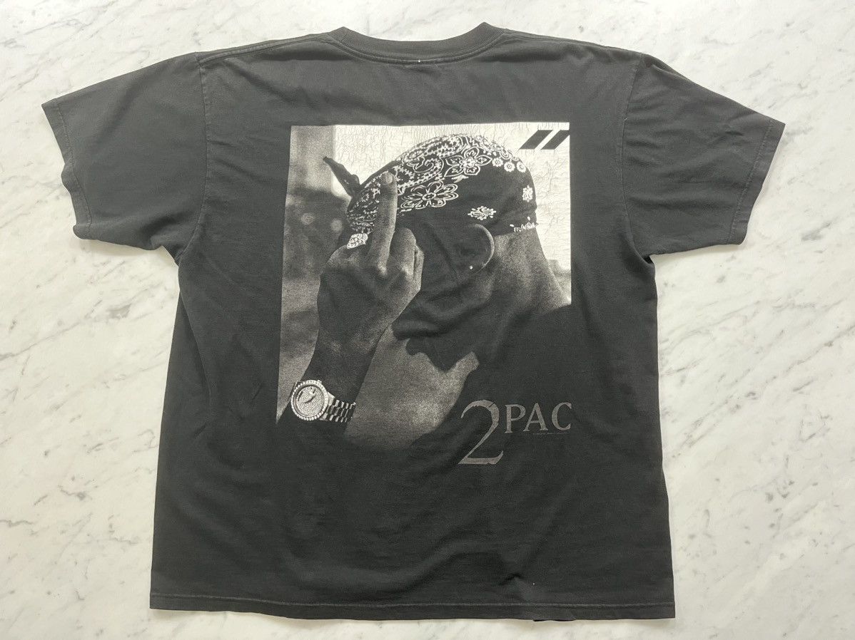 image of Band Tees x Rap Tees Vintage 1999 Tupac 2Pac Rap Tee Tshirt T Shirt in Black, Men's (Size XL)