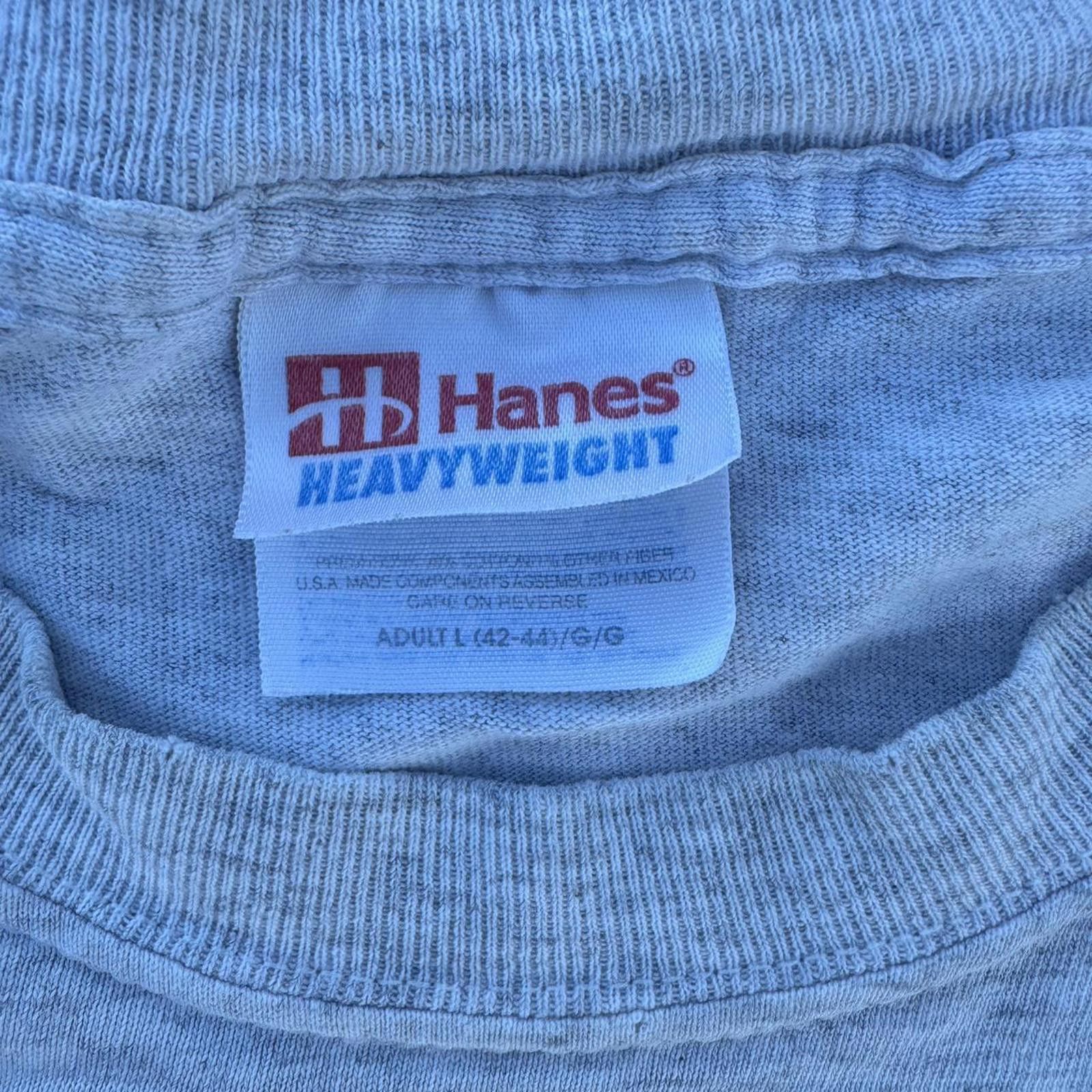 Hanes 2001 Grey vintage single stitch pocket tee Size US L / EU 52-54 / 3 - 3 Thumbnail