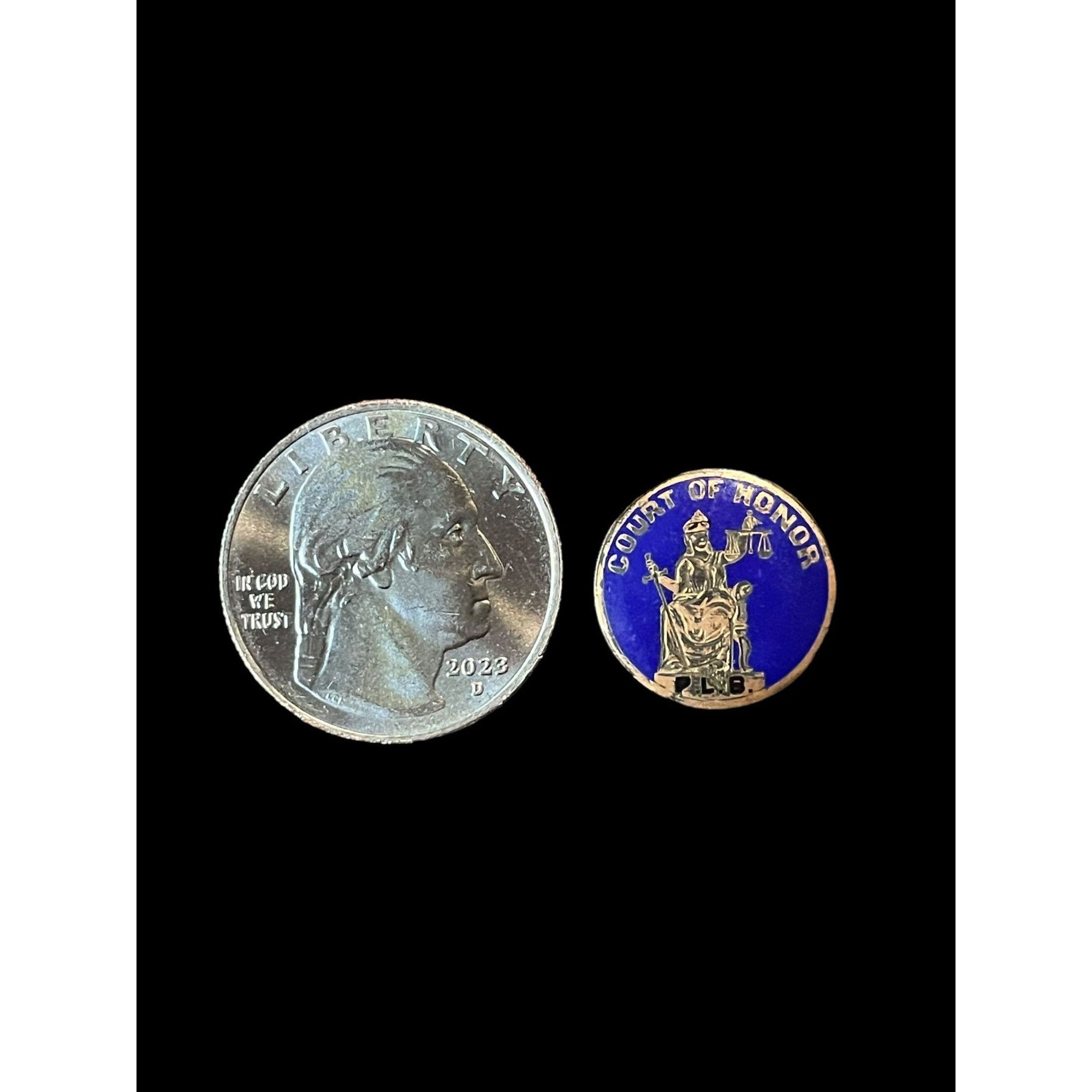 Jewelry × Vintage Vintage Court of Honor Blue and Gold Button Size ONE SIZE - 4 Thumbnail