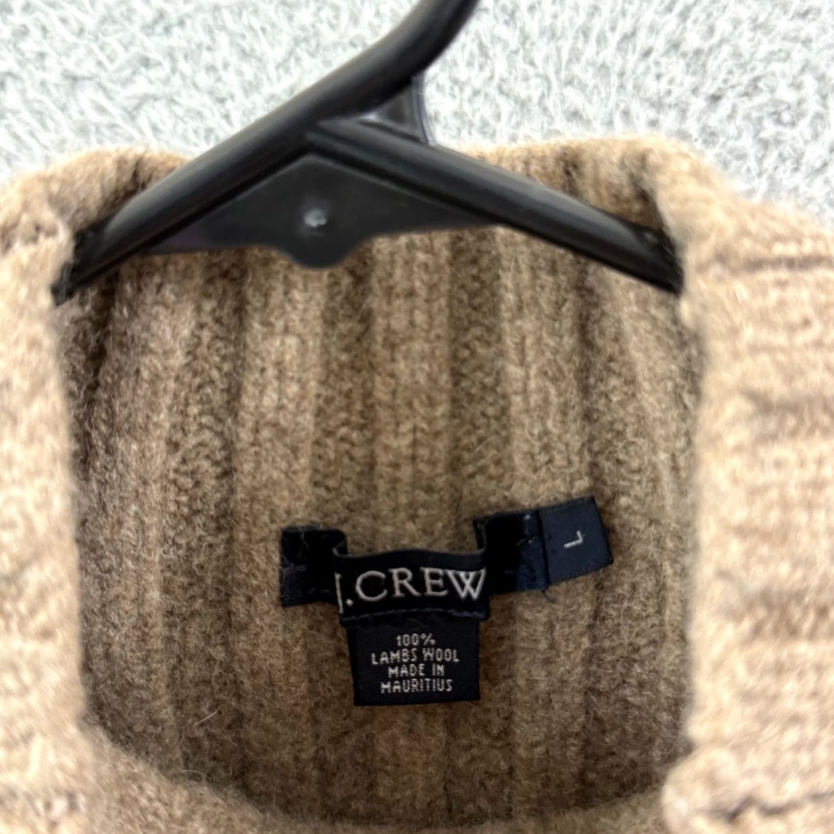 J.Crew J.Crew Brown Mock Neck Chunky Relaxed Rib Knit Lambswool Pullover - Medium Size M / US 6-8 / IT 42-44 - 6 Thumbnail