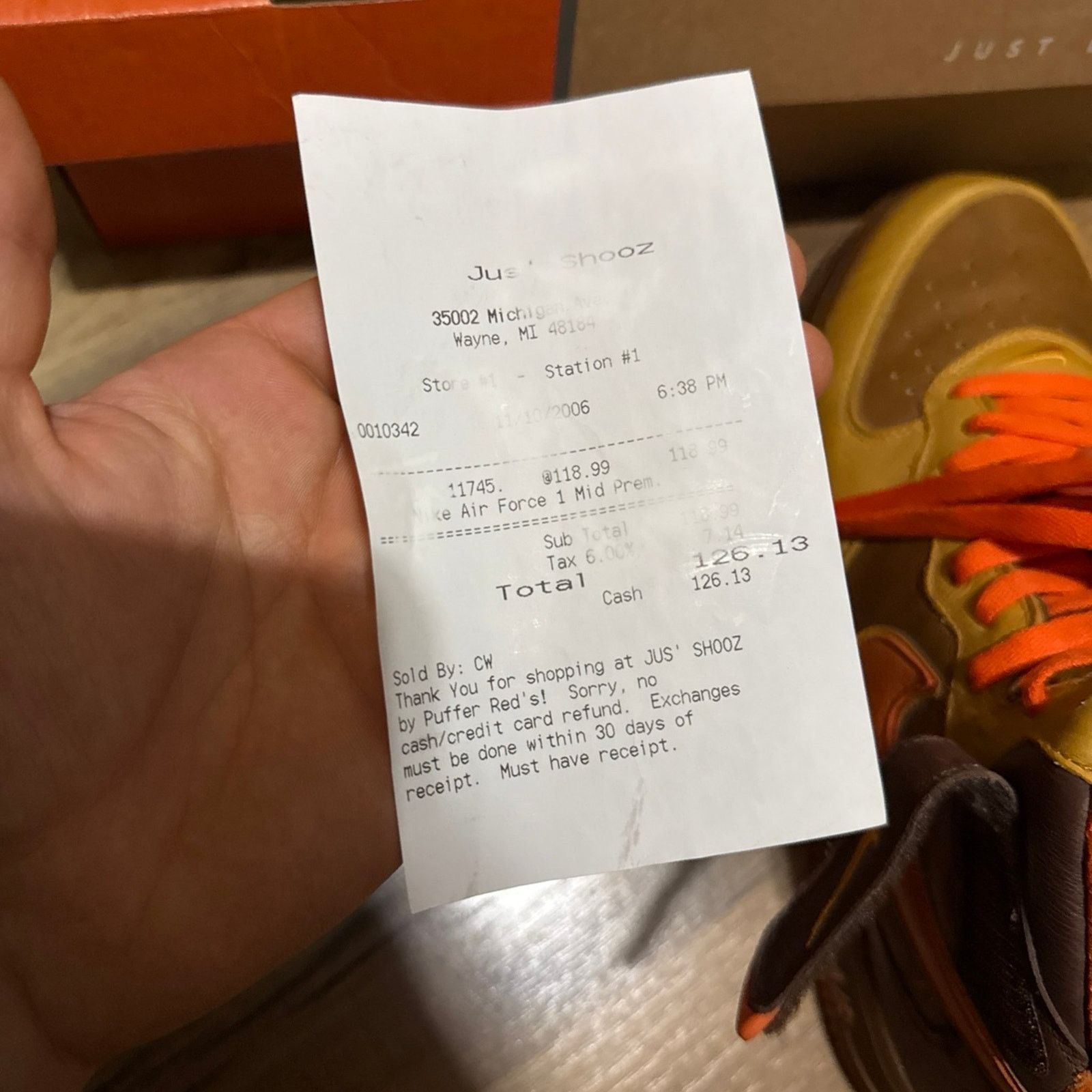 Nike 2006 Nike Air Force 1 Mid Premium QK Thanksgiving Size US 10.5 / EU 43-44 - 4 Thumbnail