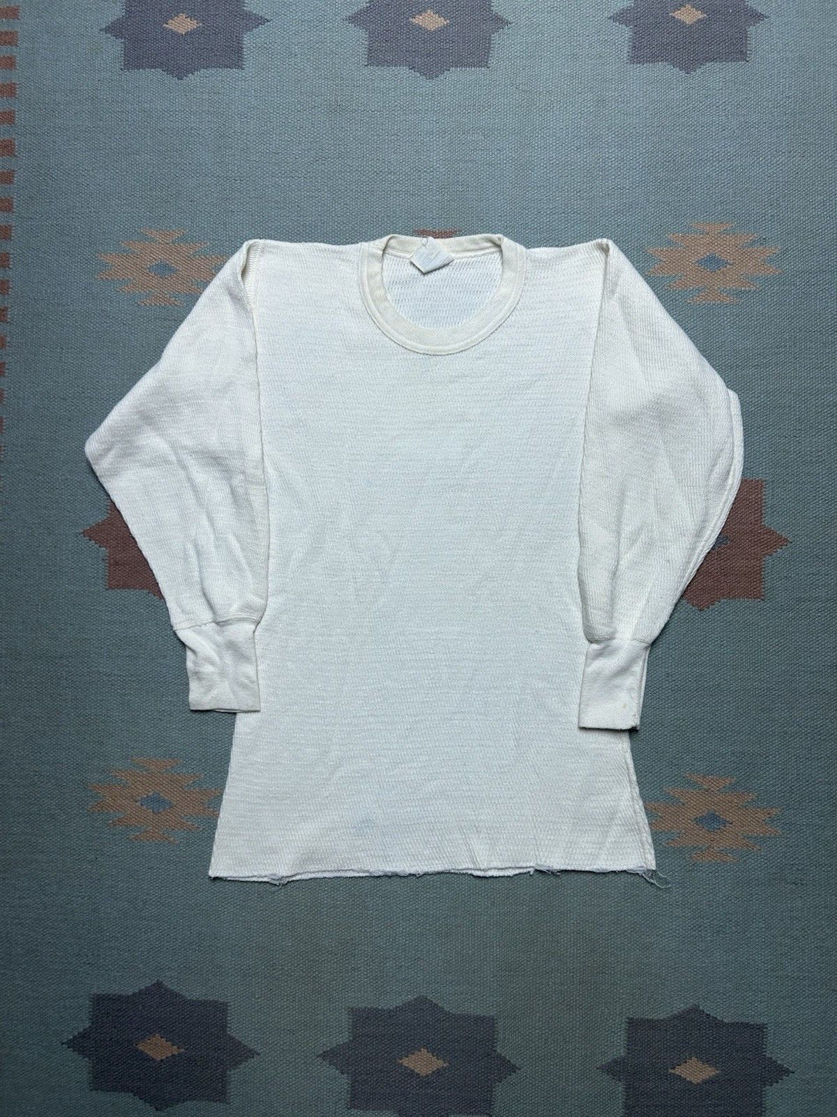 Vintage Vtg 70s waffle knit thermal shirt Sears base layer soft XL Size US XL / EU 56 / 4 - 1 Thumbnail