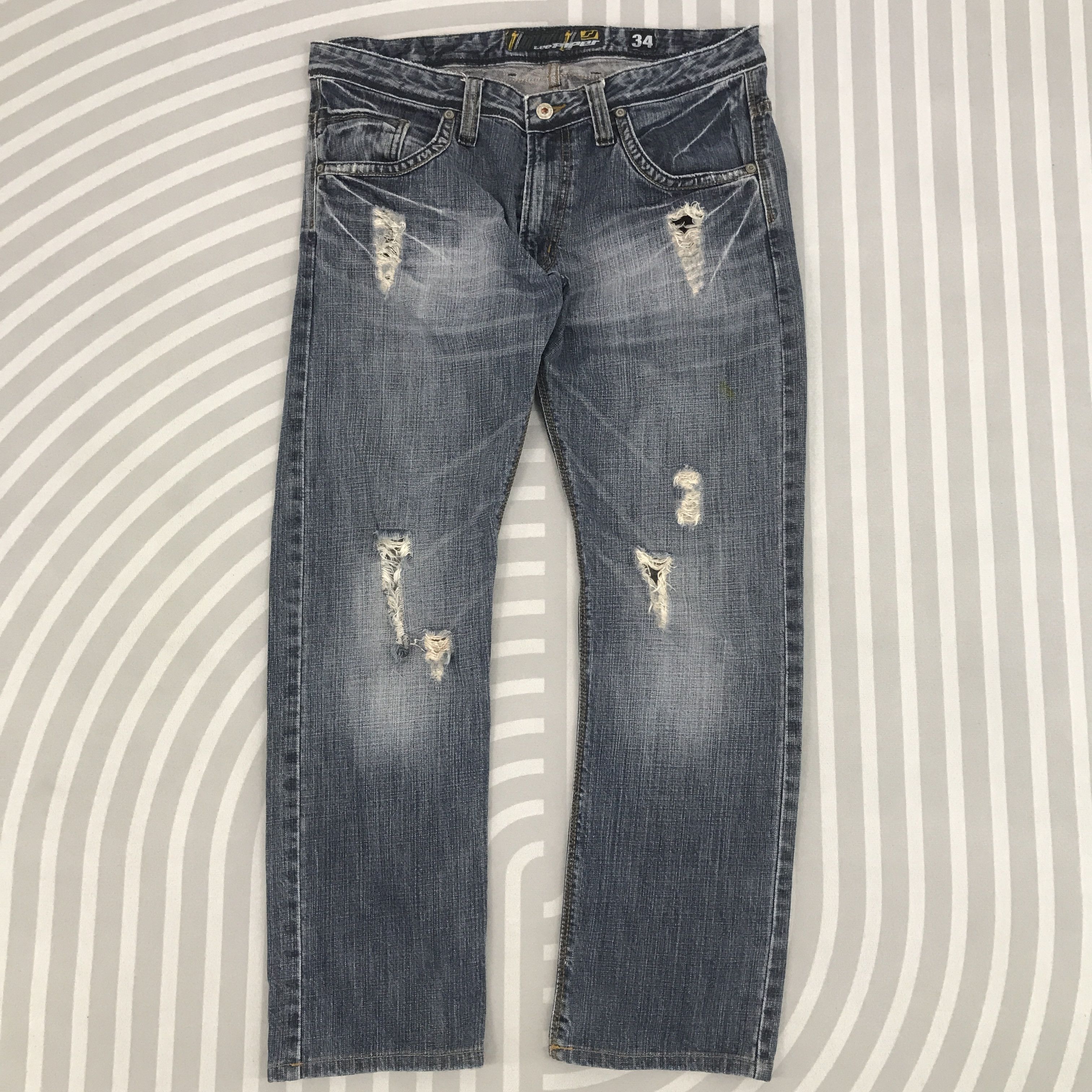 Vintage Lee Piper Distressed Denim jeans pants
