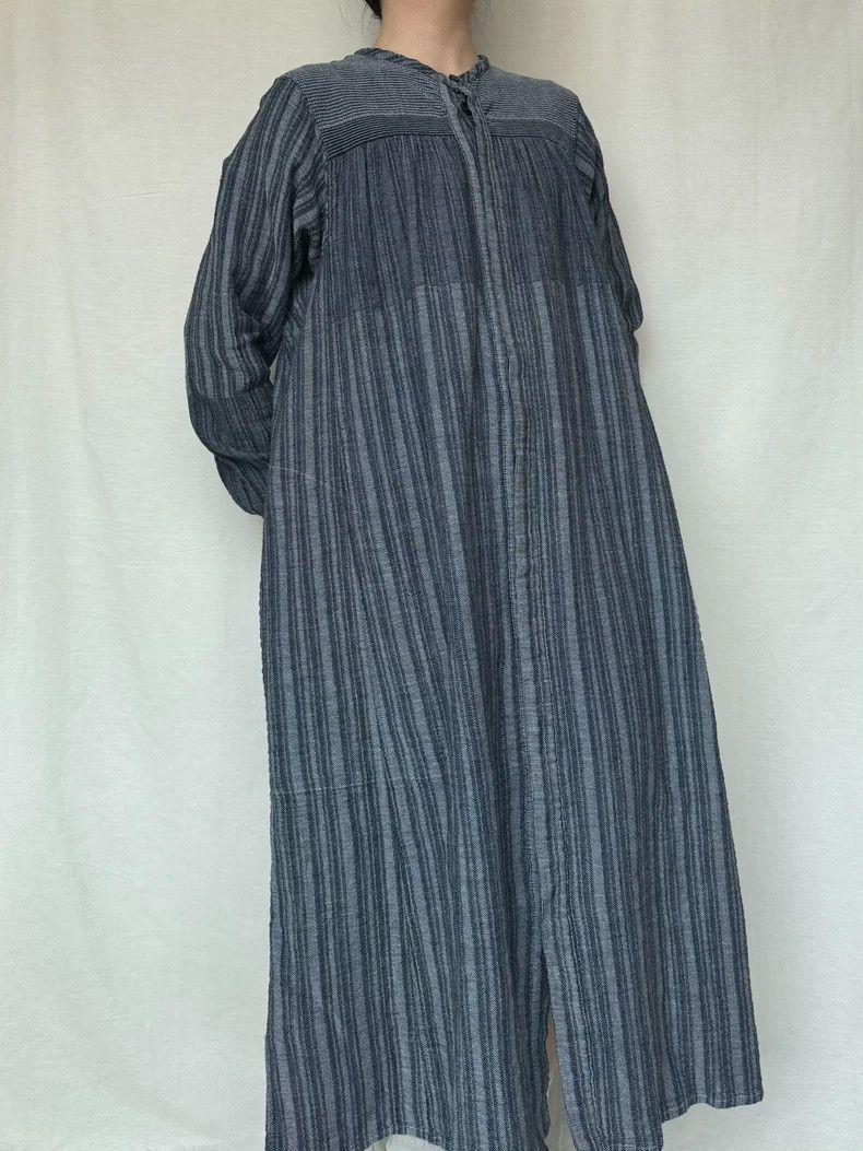 Issey Miyake issey miyake Cotton and linen striped dress 2506-Nextarrow Size M / US 6-8 / IT 42-44 - 3 Thumbnail