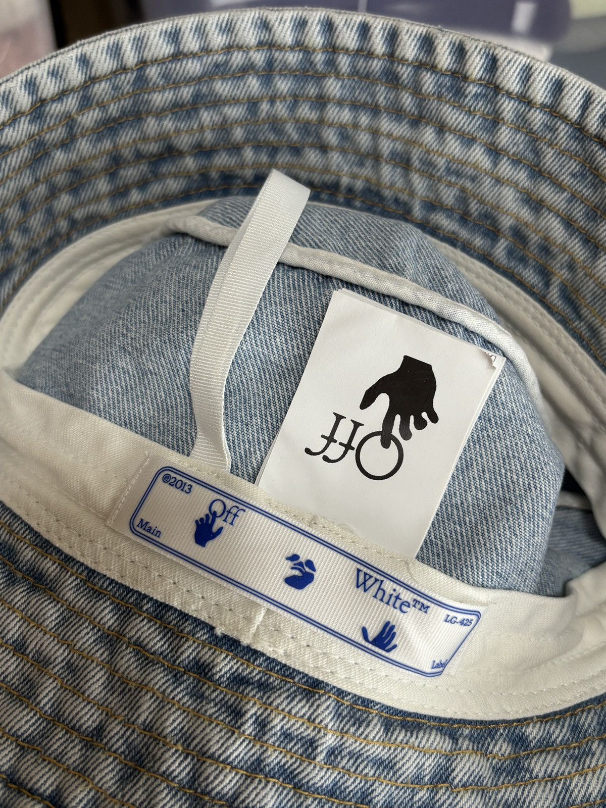 Off-White Off-White Blue Denim Bucket Hat Size ONE SIZE - 8 Thumbnail