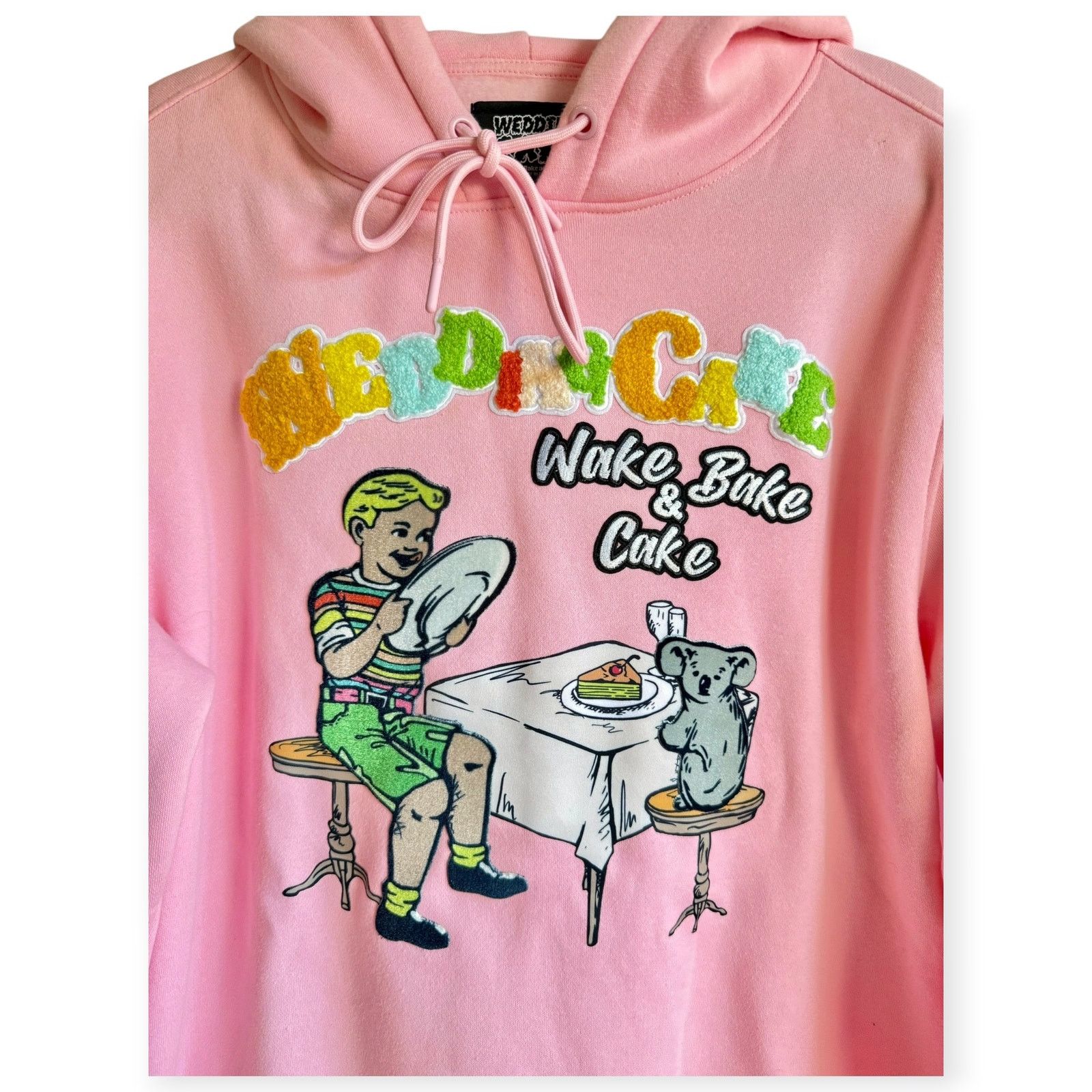 Other Wedding Cake Hoodie Pink Wake & Bake Weed Pullover Unisex L Size US L / EU 52-54 / 3 - 2 Thumbnail