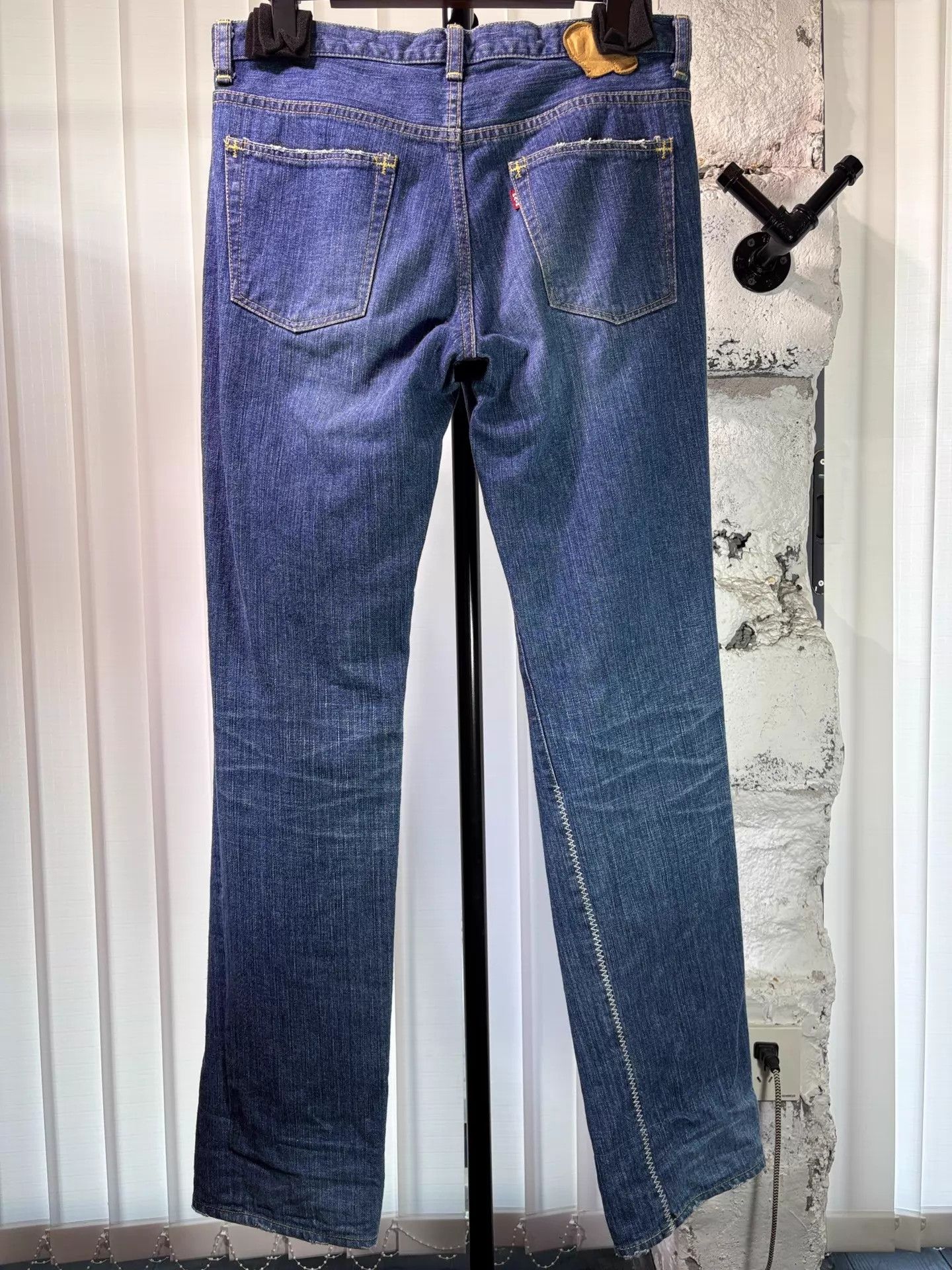 Number (N)ine Number (N)ine 03AW Velvet Patched Jeans Size US 32 / EU 48 - 2 Thumbnail