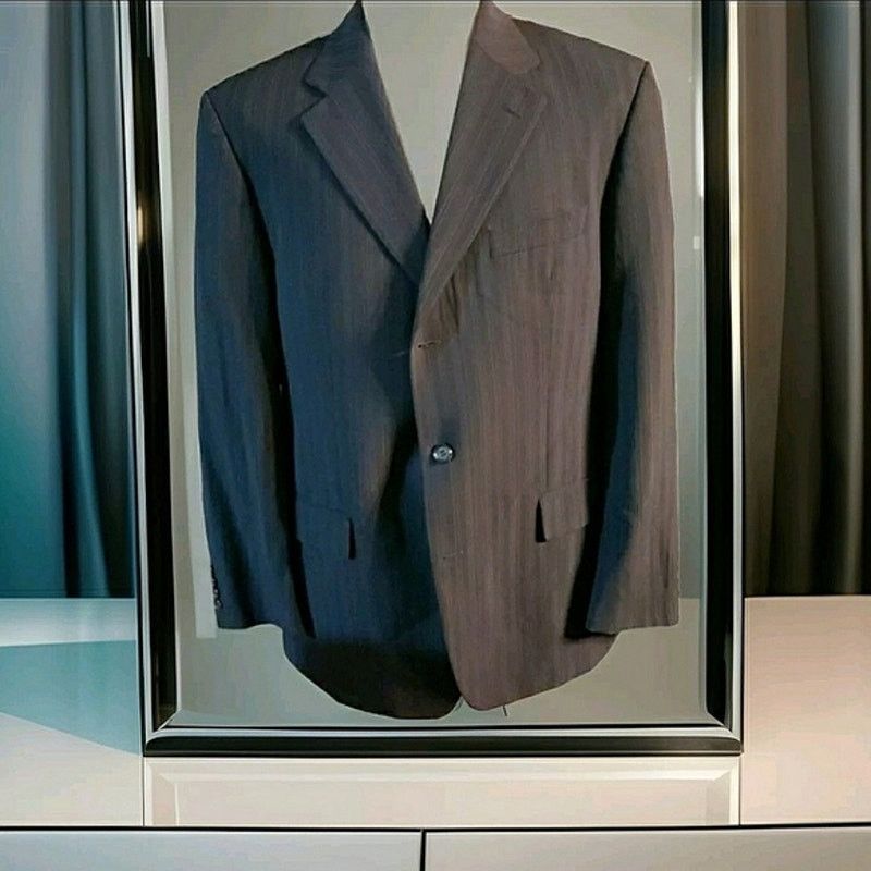 Hugo Boss Hugo Boss Mens Black Stripe Suit Sz 42 R Beautiful Size 42R - 1 Thumbnail