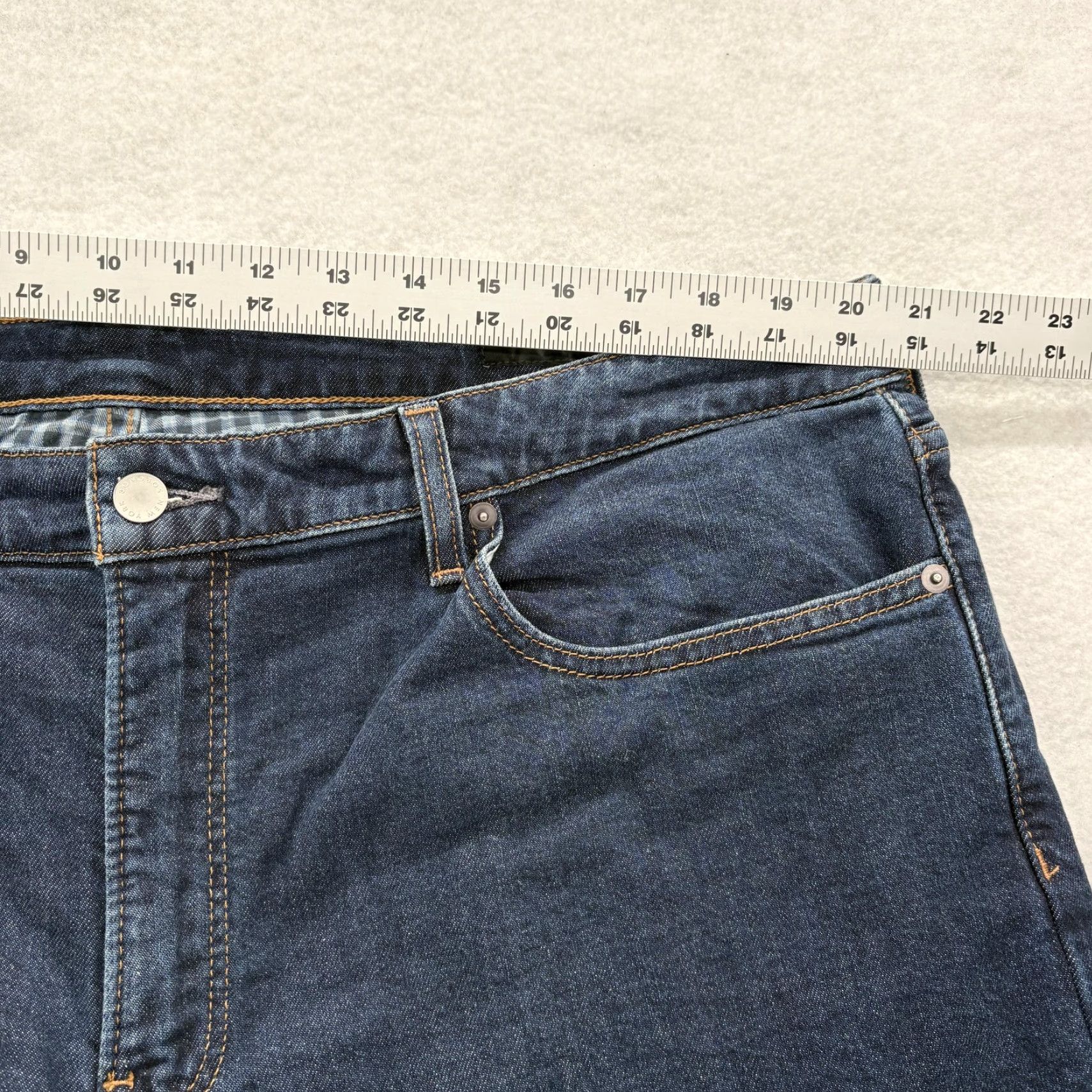 Bonobos Bonobos Jeans Mens 40x32 Athletic Fit Denim Blue Dark Wash Lined Pocket Zip Fly 5-Pocket Size US 40 / EU 56 - 7 Thumbnail