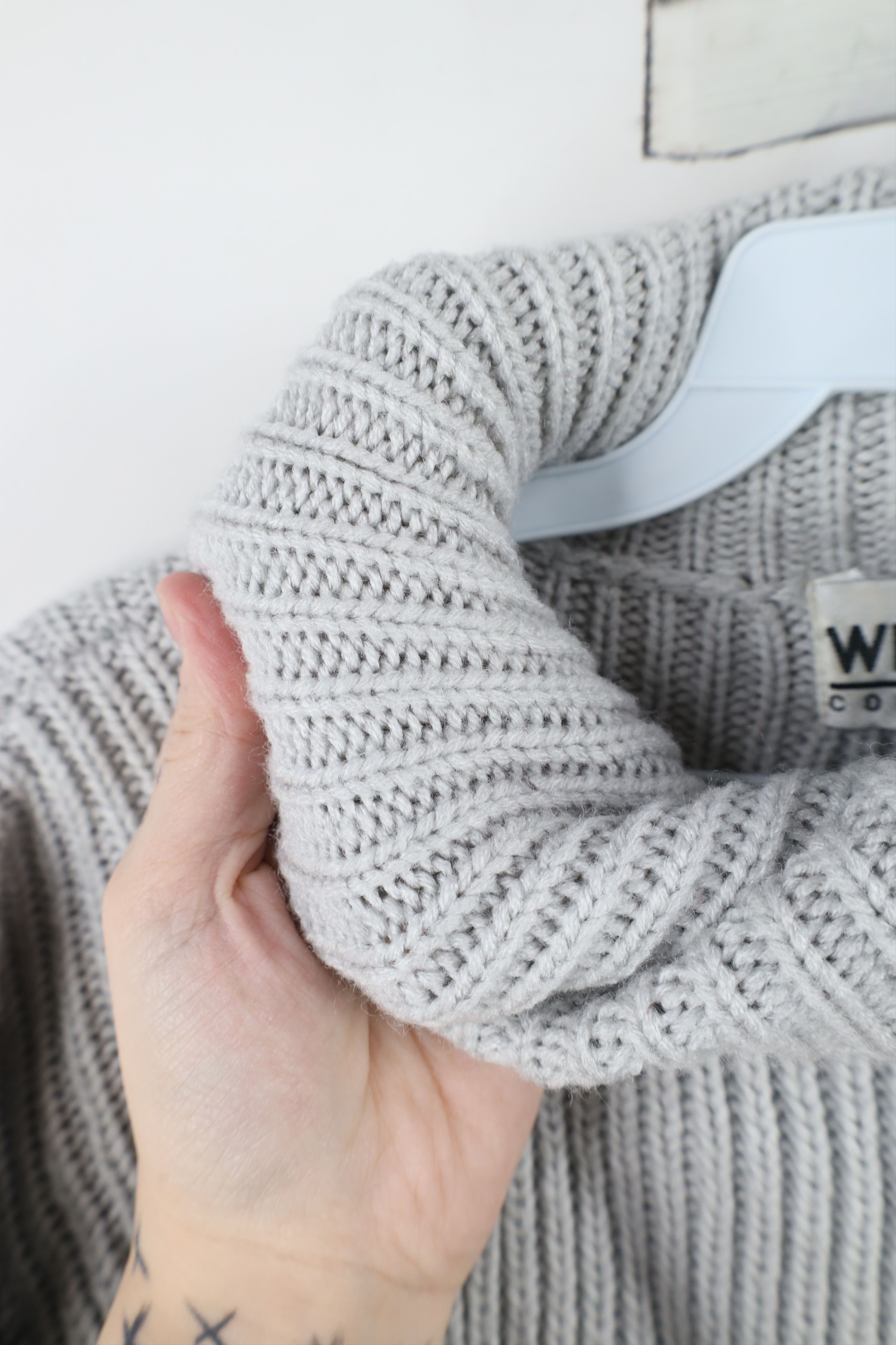 Vintage Vintage 90s Streetwear Block Ribbed Knit Turtleneck Sweater Size L / US 10 / IT 46 - 6 Thumbnail