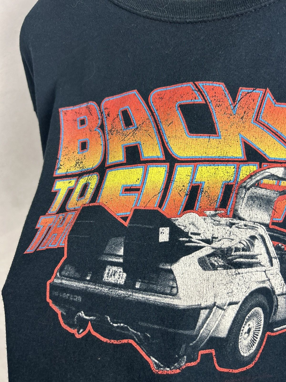Vintage Back to the Future DeLorean Time Machine Movie T Shirt Black Size US L / EU 52-54 / 3 - 7 Thumbnail