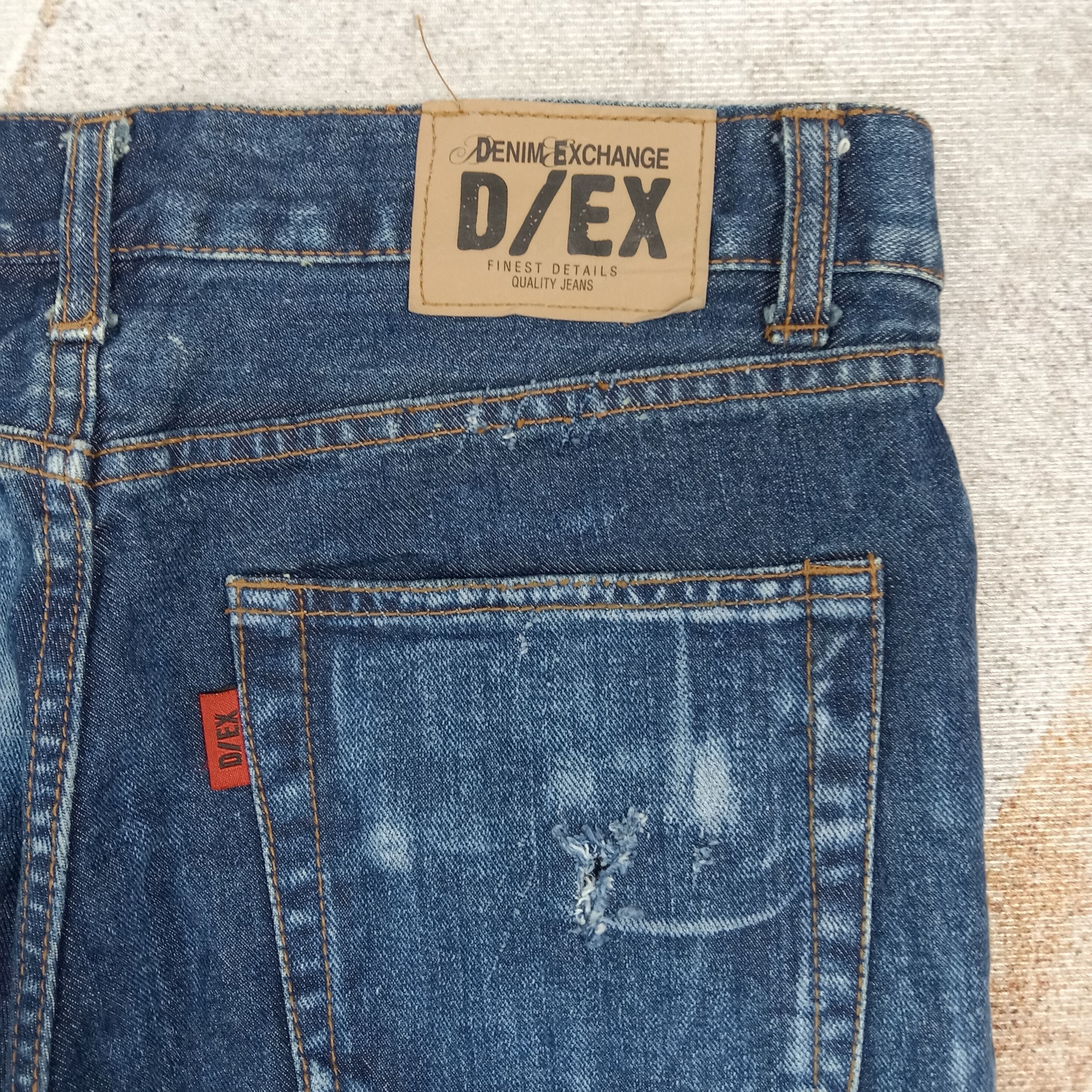 Vintage D/EX Denim Exchange Distressed Rare Denim Jeans C272N2 Size US 33 - 8 Thumbnail