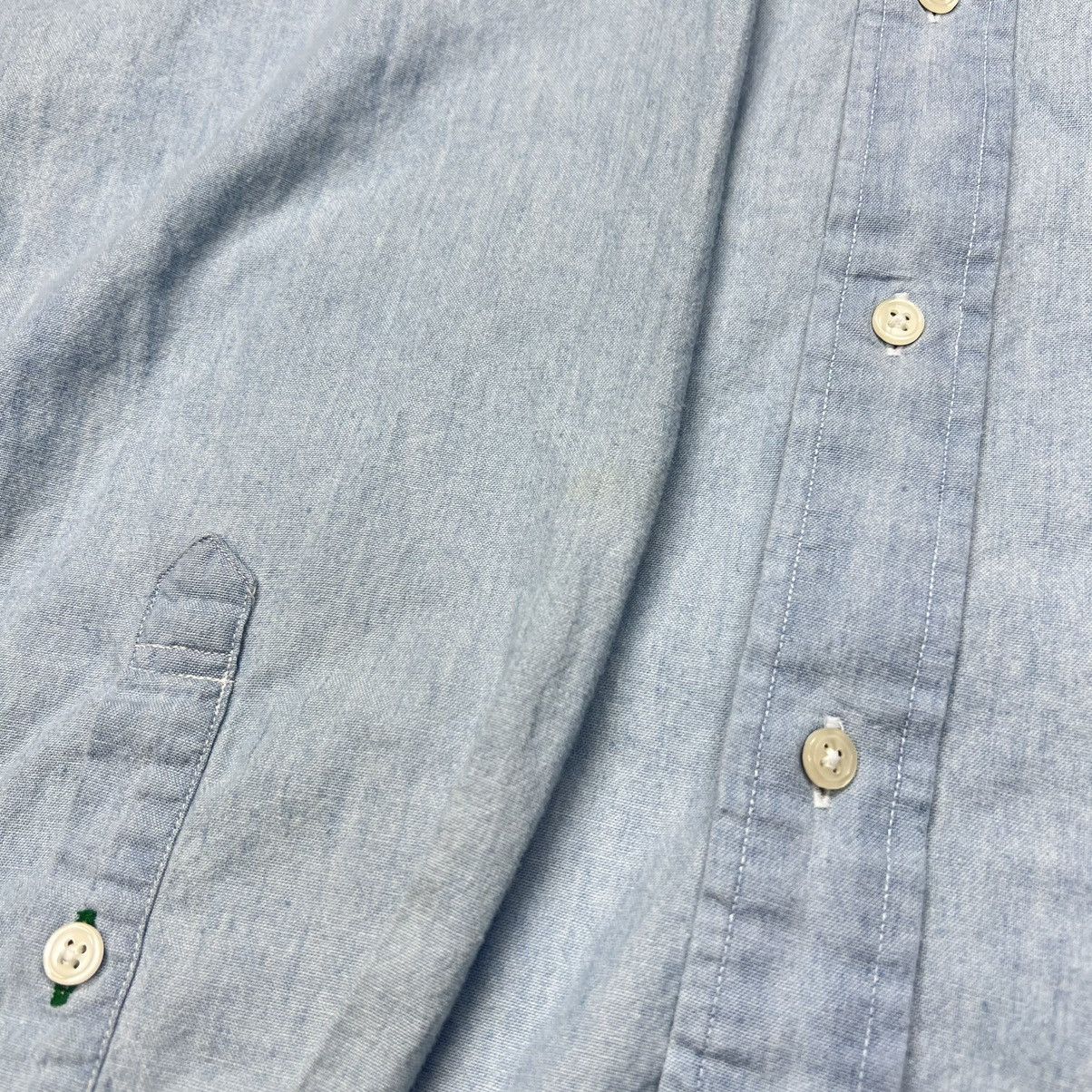 Tommy Hilfiger × Vintage VTG Tommy Hilfiger Button Down Shirt Blue Long Sleeve Faded Size US L / EU 52-54 / 3 - 11 Thumbnail