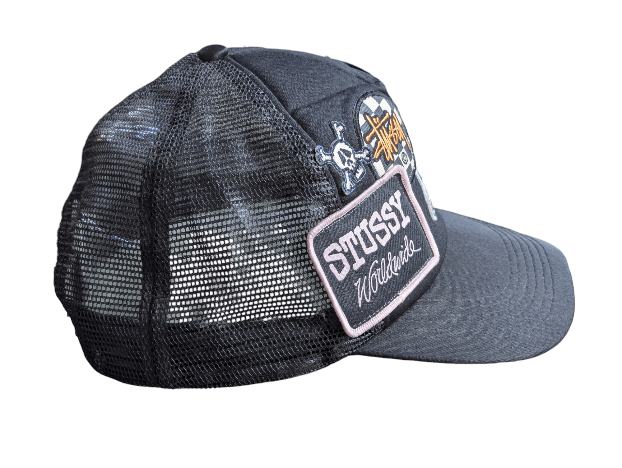 Stussy Vintage Stussy Crown Logo Patches All Logo Trucker Hat Size ONE SIZE - 2 Thumbnail