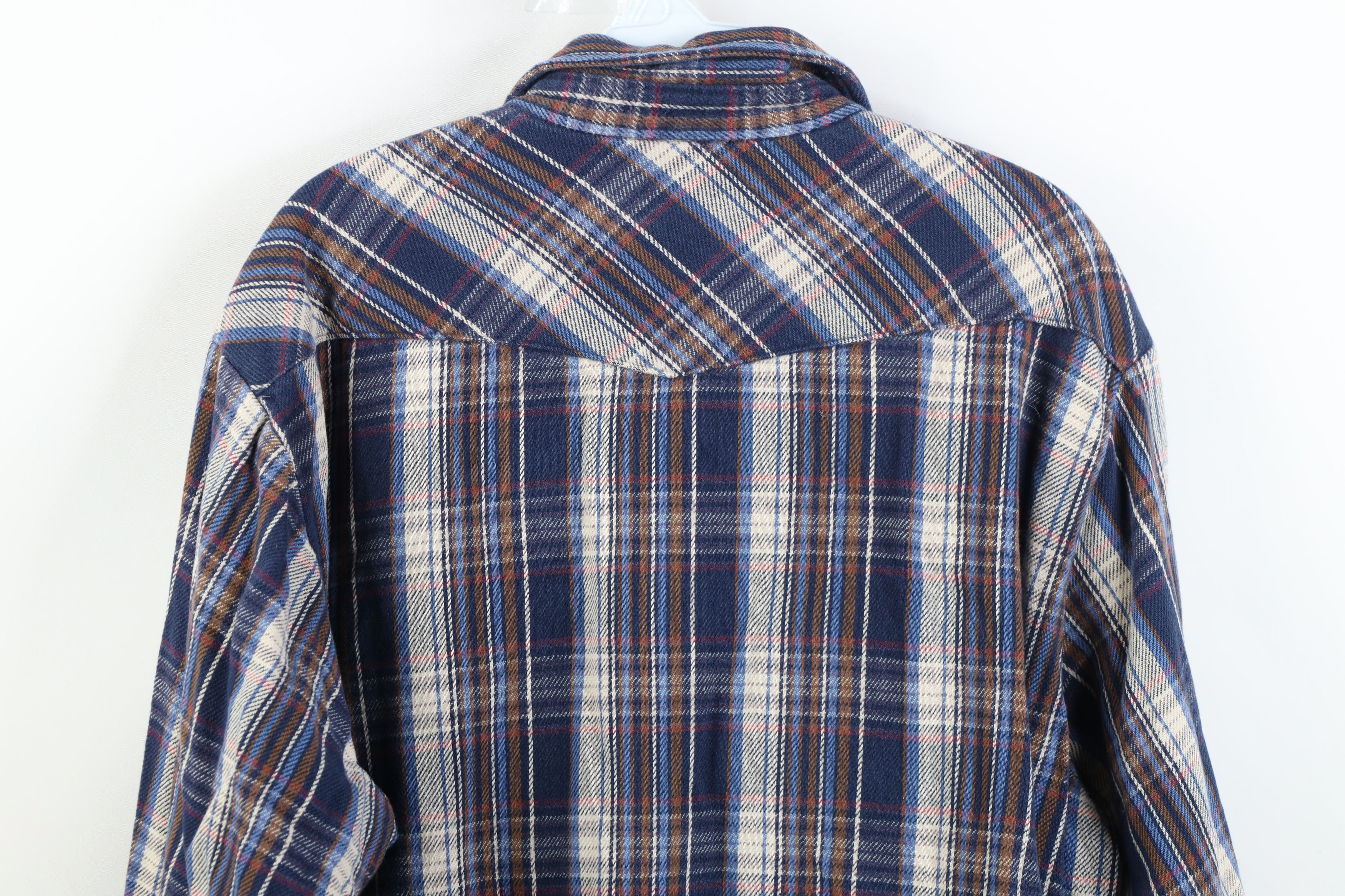 Vintage Vintage 90s Streetwear Flannel Western Snap Button Shirt USA Size US XL / EU 56 / 4 - 14 Thumbnail
