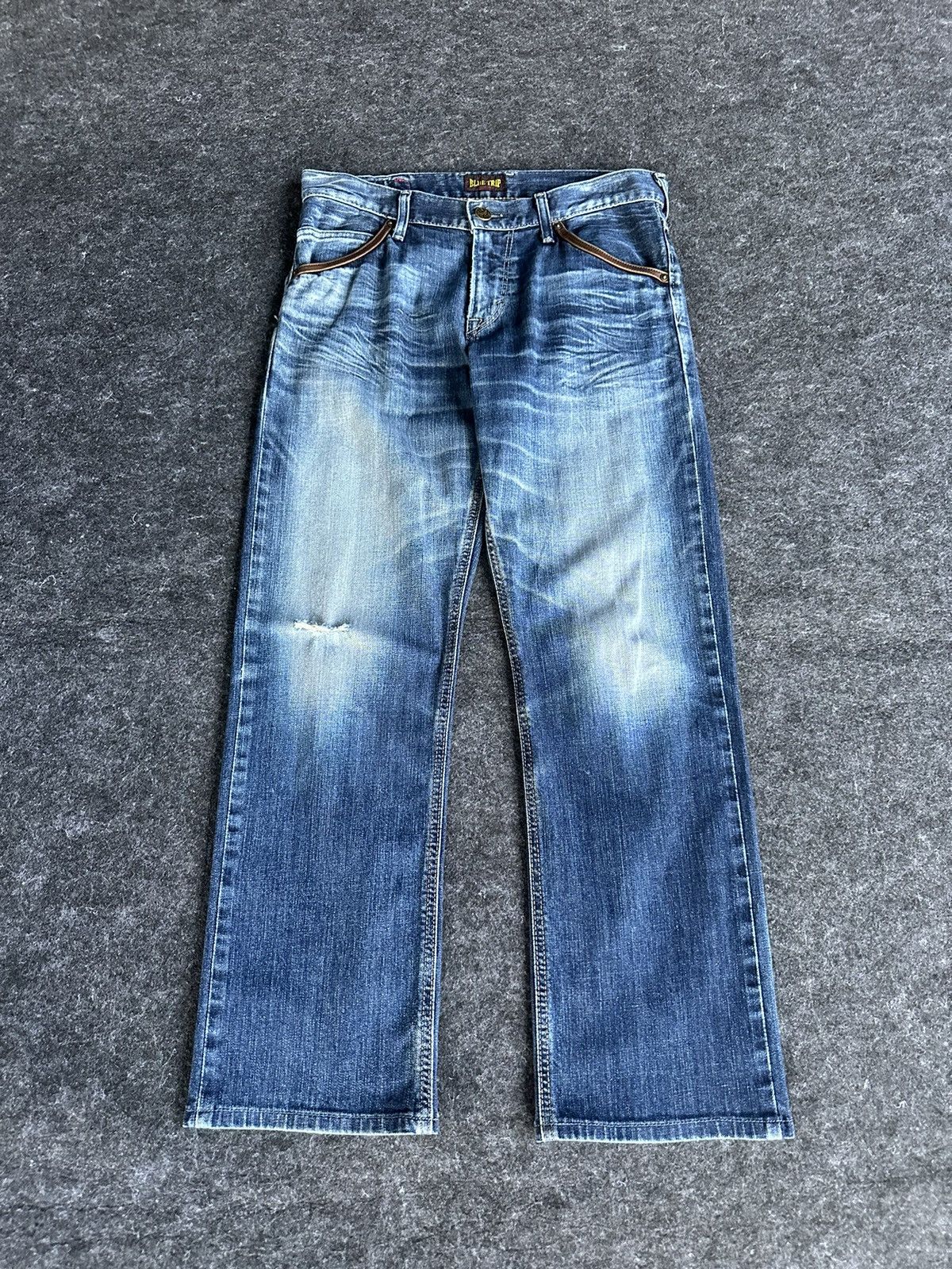 Edwin Vintage 90s Edwin Blue Trip Stone Washed Denim 30x29 D382 Size US 30 / EU 46 - 1 Thumbnail