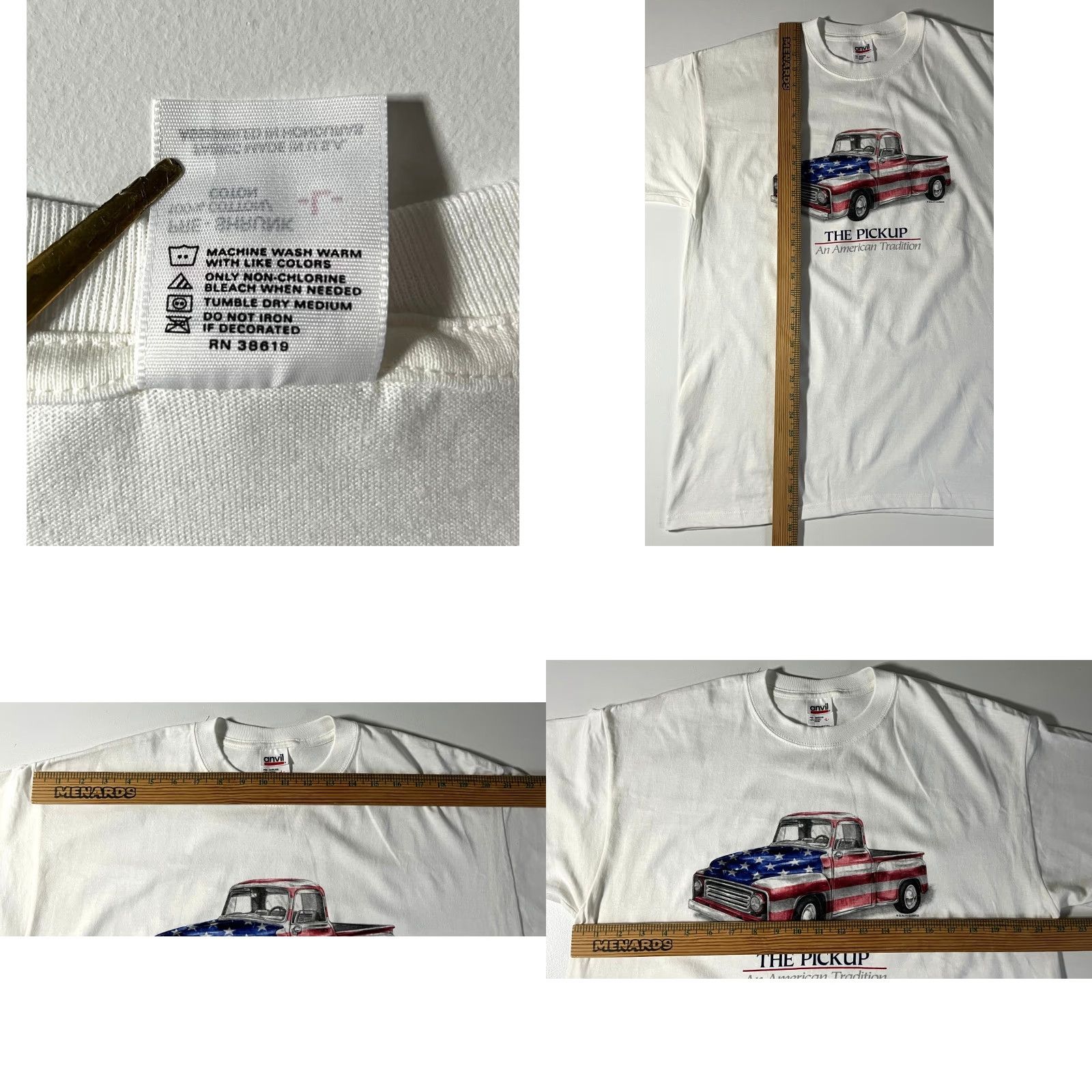 Anvil VINTAGE The Pickup/An American Tradition Graphic T-Shirt Anvil Sz L Unisex Adults White Cotton Crew Neck Short Sleeve NOS Vintage Anvil Size US L / EU 52-54 / 3 - 8 Thumbnail