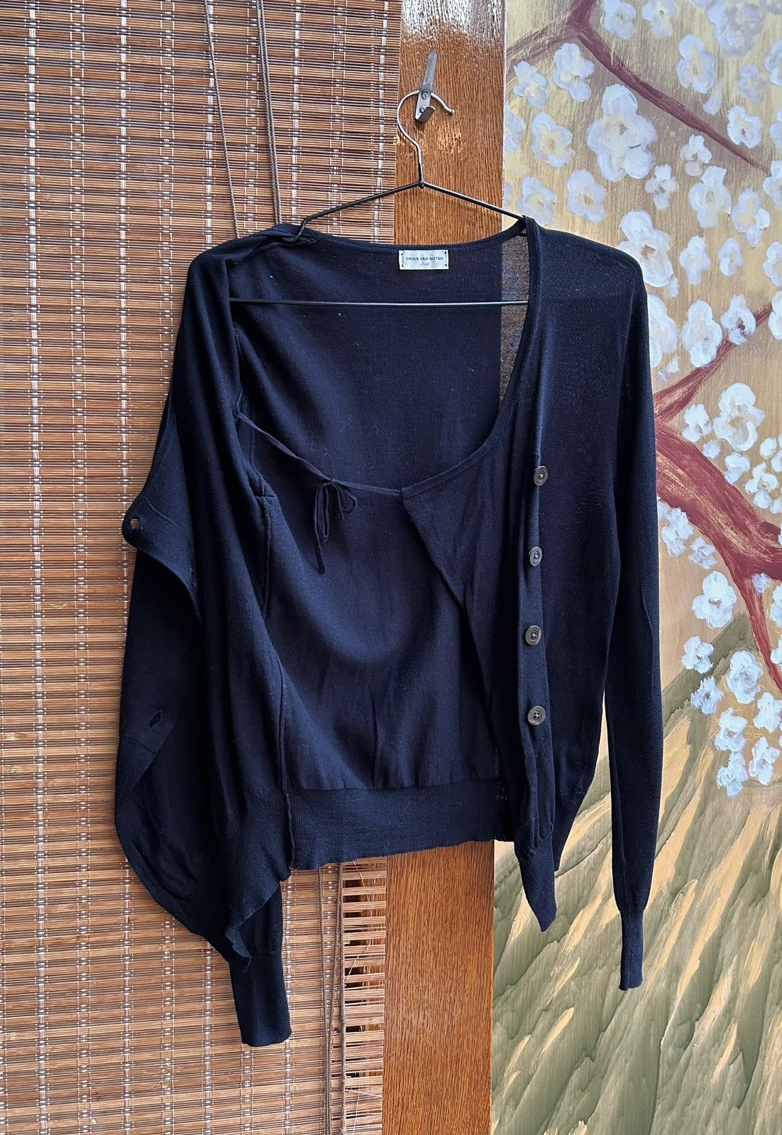 Dries Van Noten Dries Van Noten 100% Cotton Cardigan Asymmetric Button Front Size S / US 4 / IT 40 - 2 Thumbnail