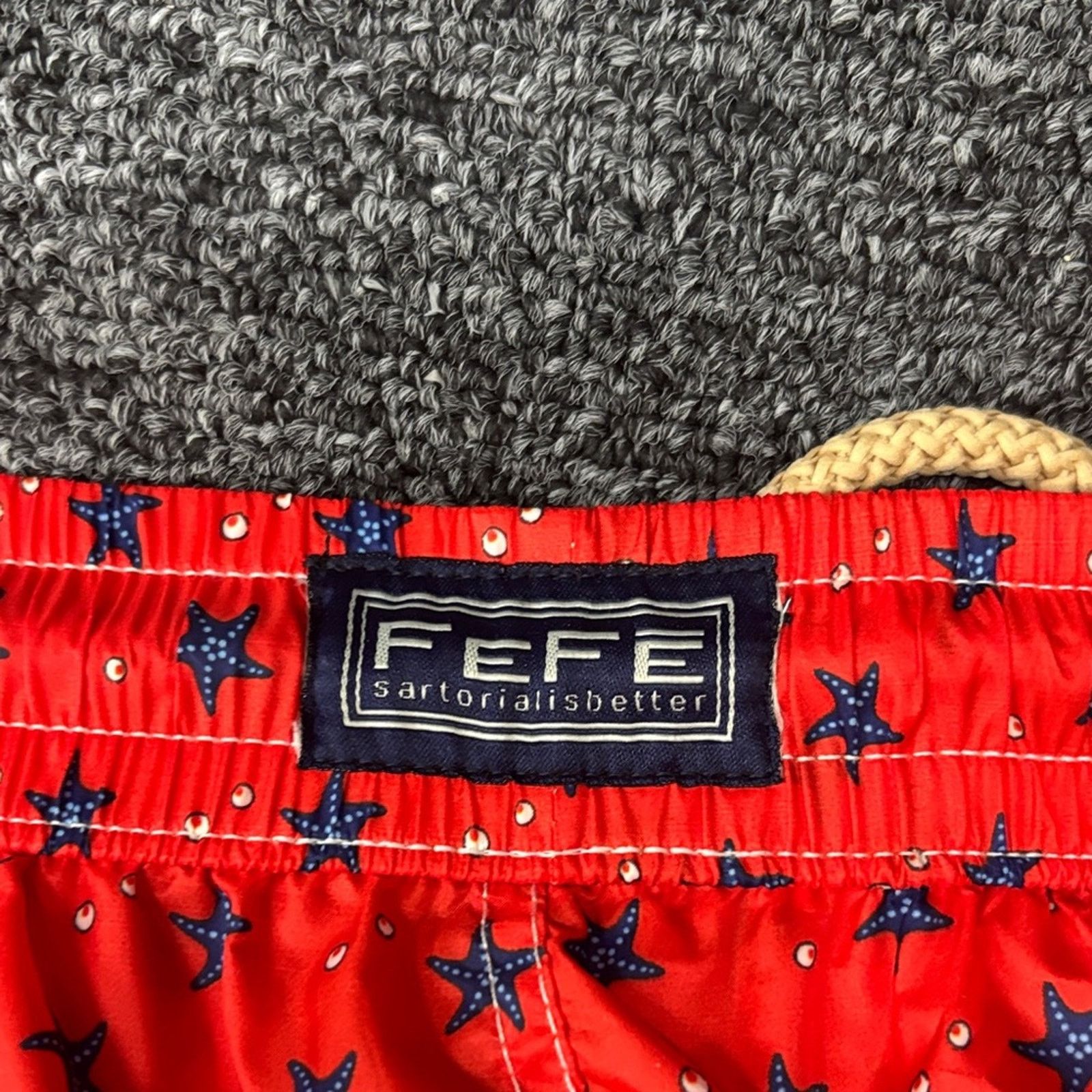 Other NWT FEFE Stylish Red Star Print Swim Trunks size 3XL Size US 44 / EU 60 - 7 Thumbnail