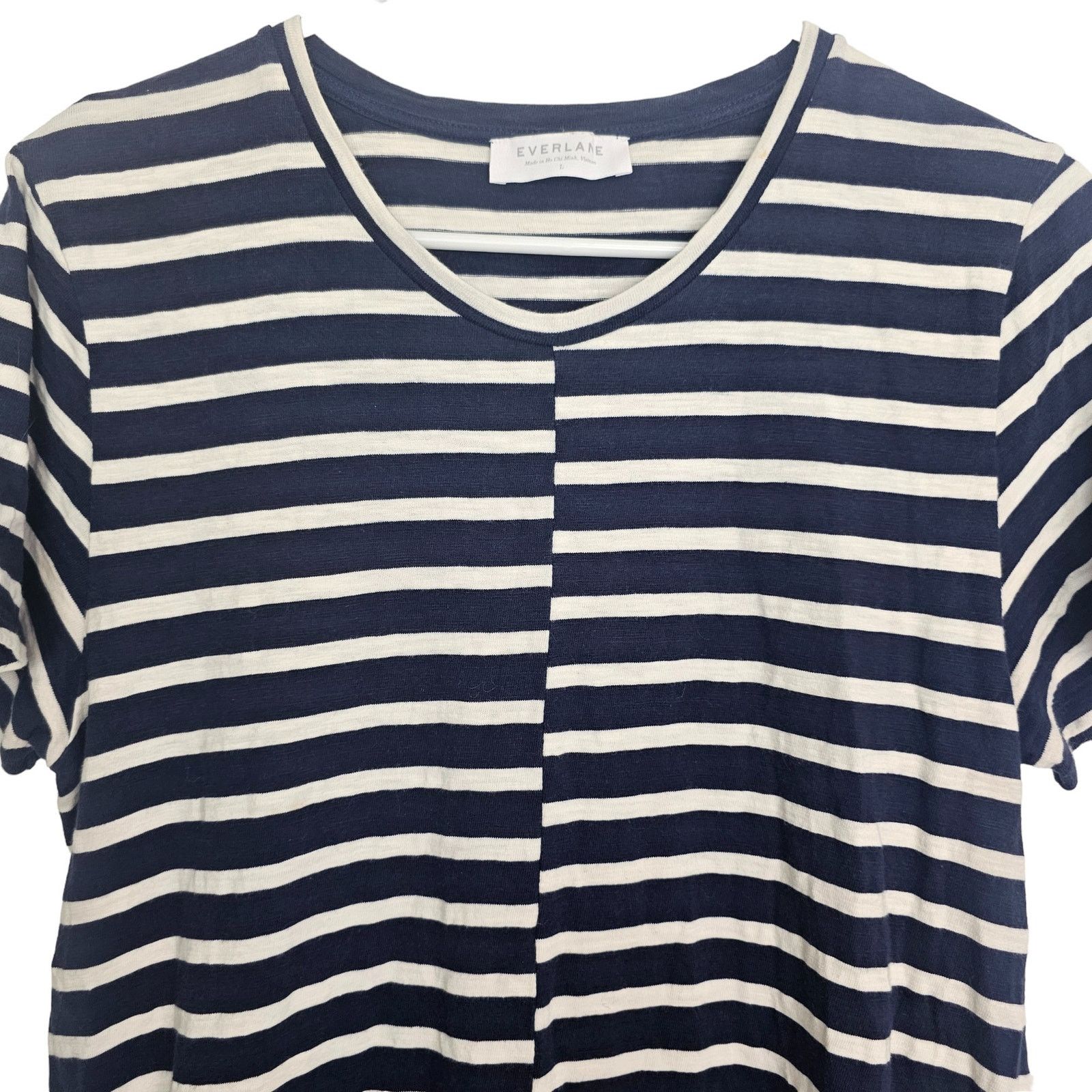 Everlane Everlane The Beach Tee Striped T-Shirt Mini Dress L Mini Size L / US 10 / IT 46 - 3 Thumbnail
