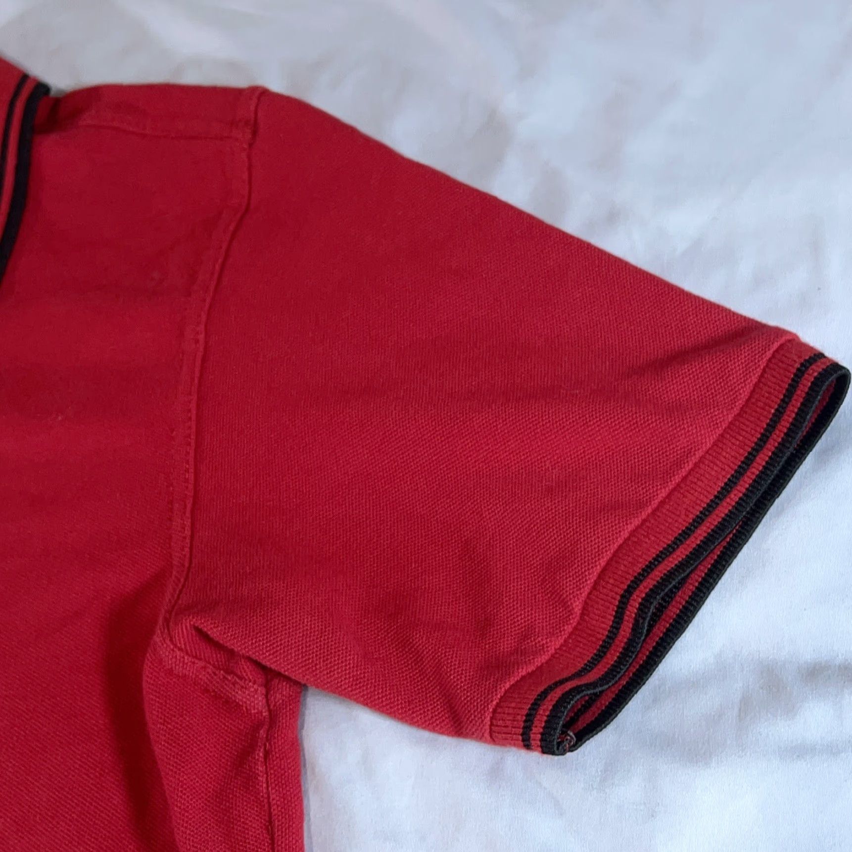Vintage VINTAGE The Prodigy Ant Logo Official Band Slim Fit Red Polo Shirt Men's Size L RARE Size US L / EU 52-54 / 3 - 5 Thumbnail