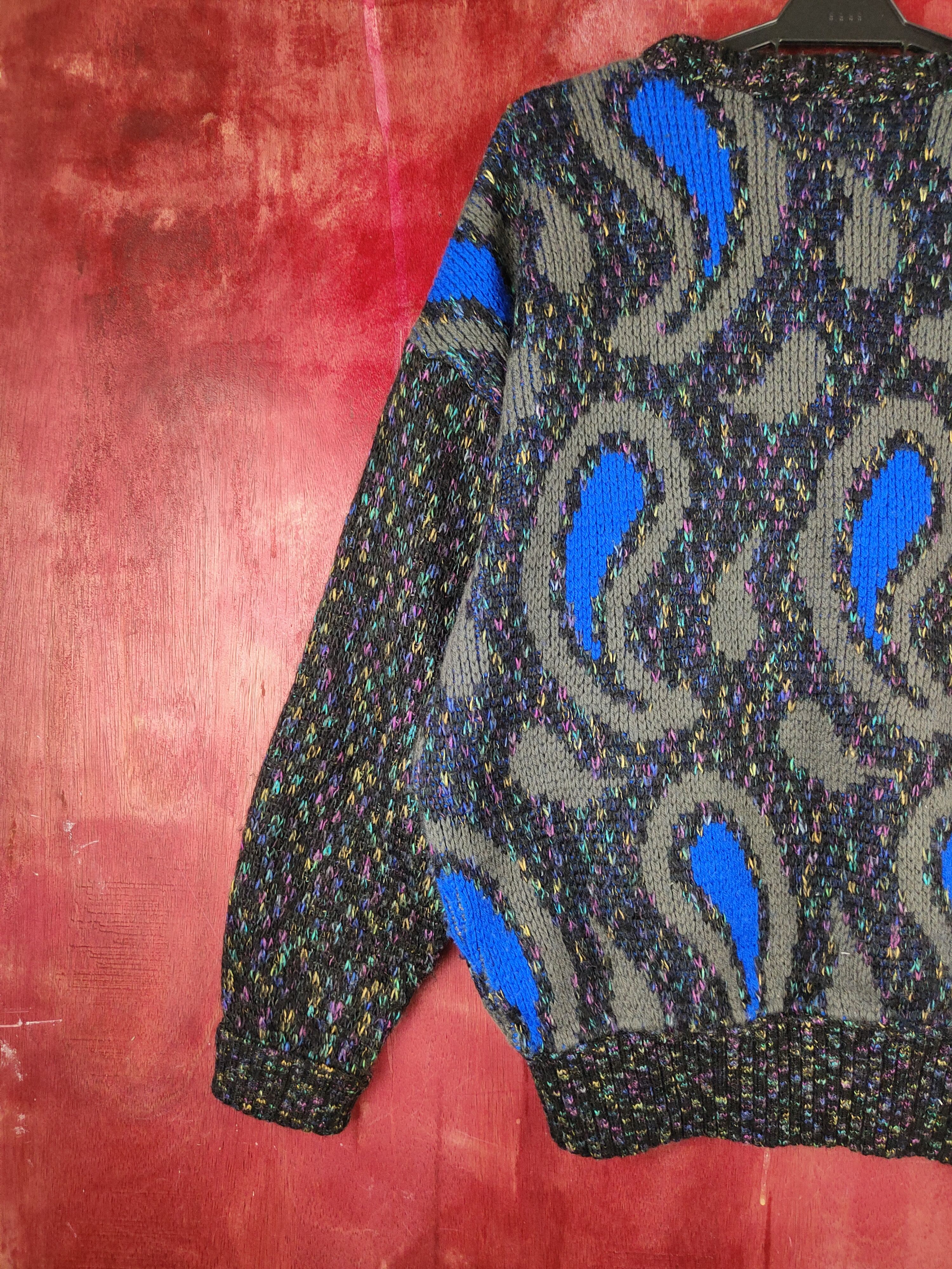 Homespun Knitwear DL Seldom Uomo Black Blue Knitwear Sweatshirt #S1270 Size US L / EU 52-54 / 3 - 8 Thumbnail