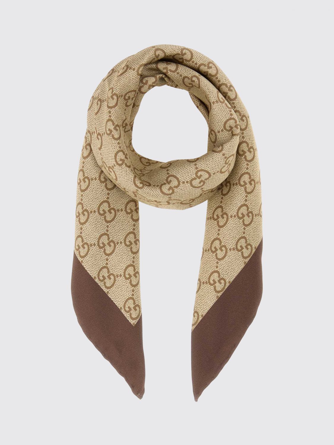 Gucci Gucci Scarf Woman Brown Size ONE SIZE - 1 Thumbnail