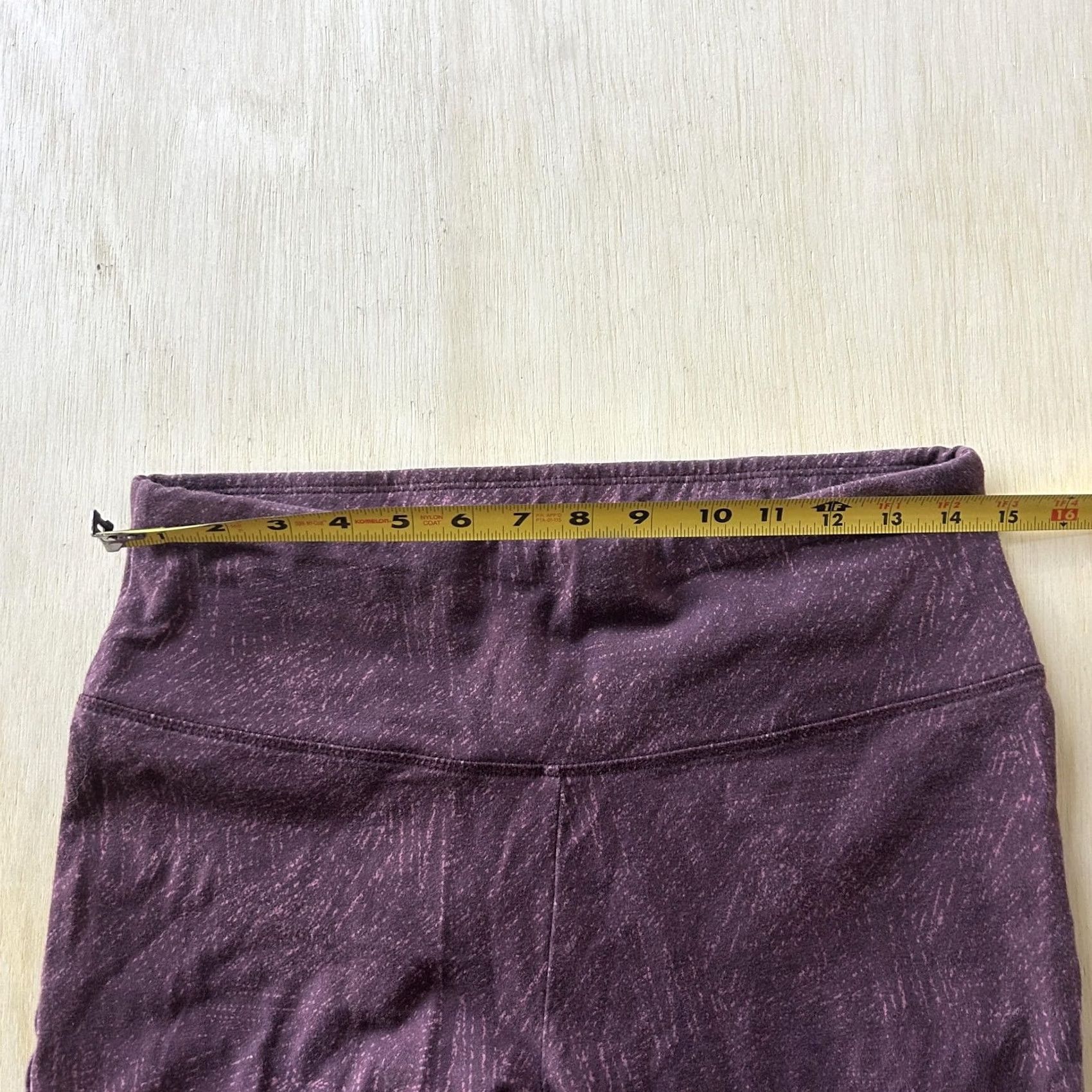 Spalding VINTAGE Spalding Leggings Womens Large Purple High Rise Ankle Flecked Yoga Gym Running Size 36" / US 14 / IT 50 - 4 Thumbnail
